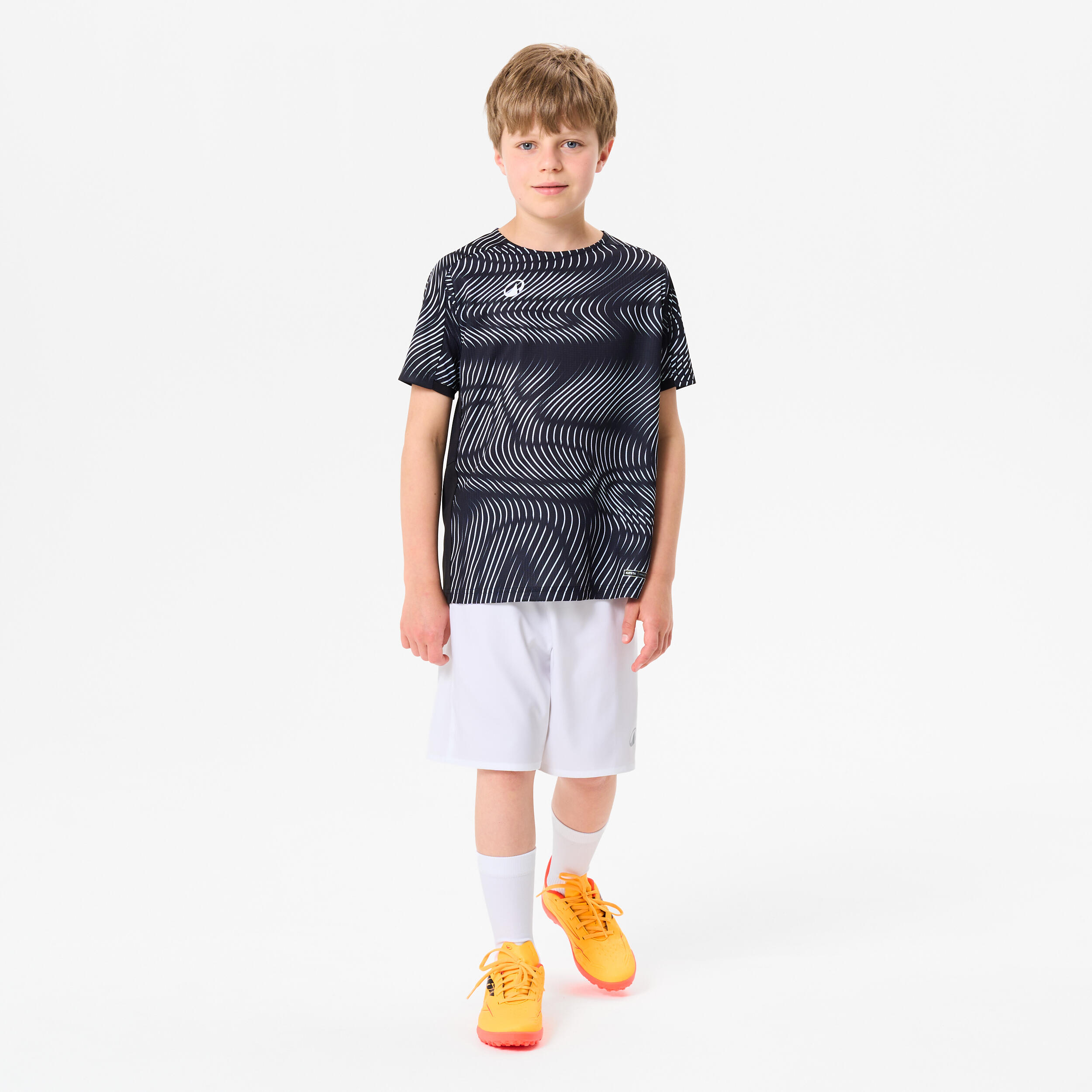 Camisola de Futebol Criança CLUB Wavy Preto/Branco 2/5