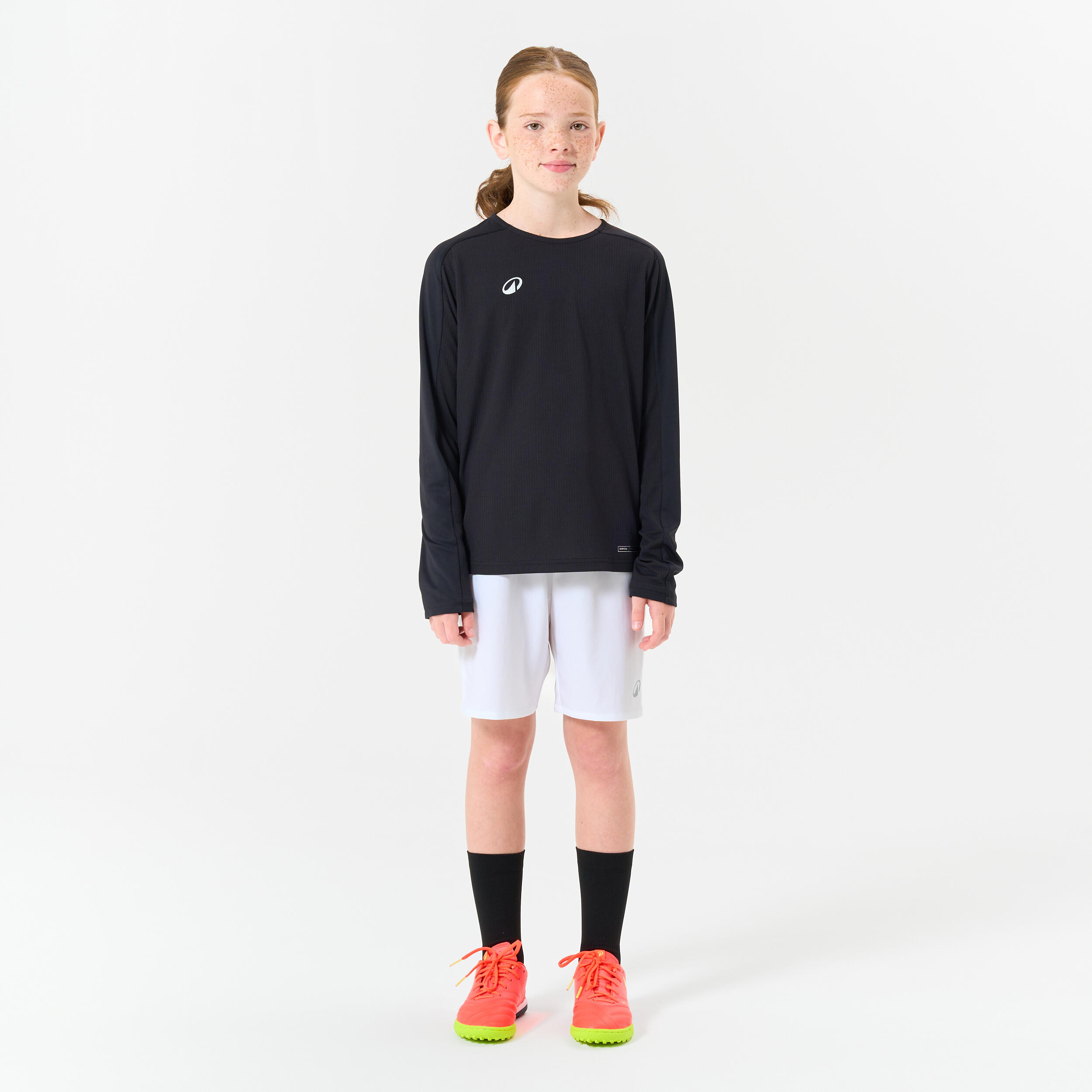KIPSTA Detský futbalový dres s dlhým rukávom Viralto Club čierny 7-8 r (123-130 cm) · záber 7