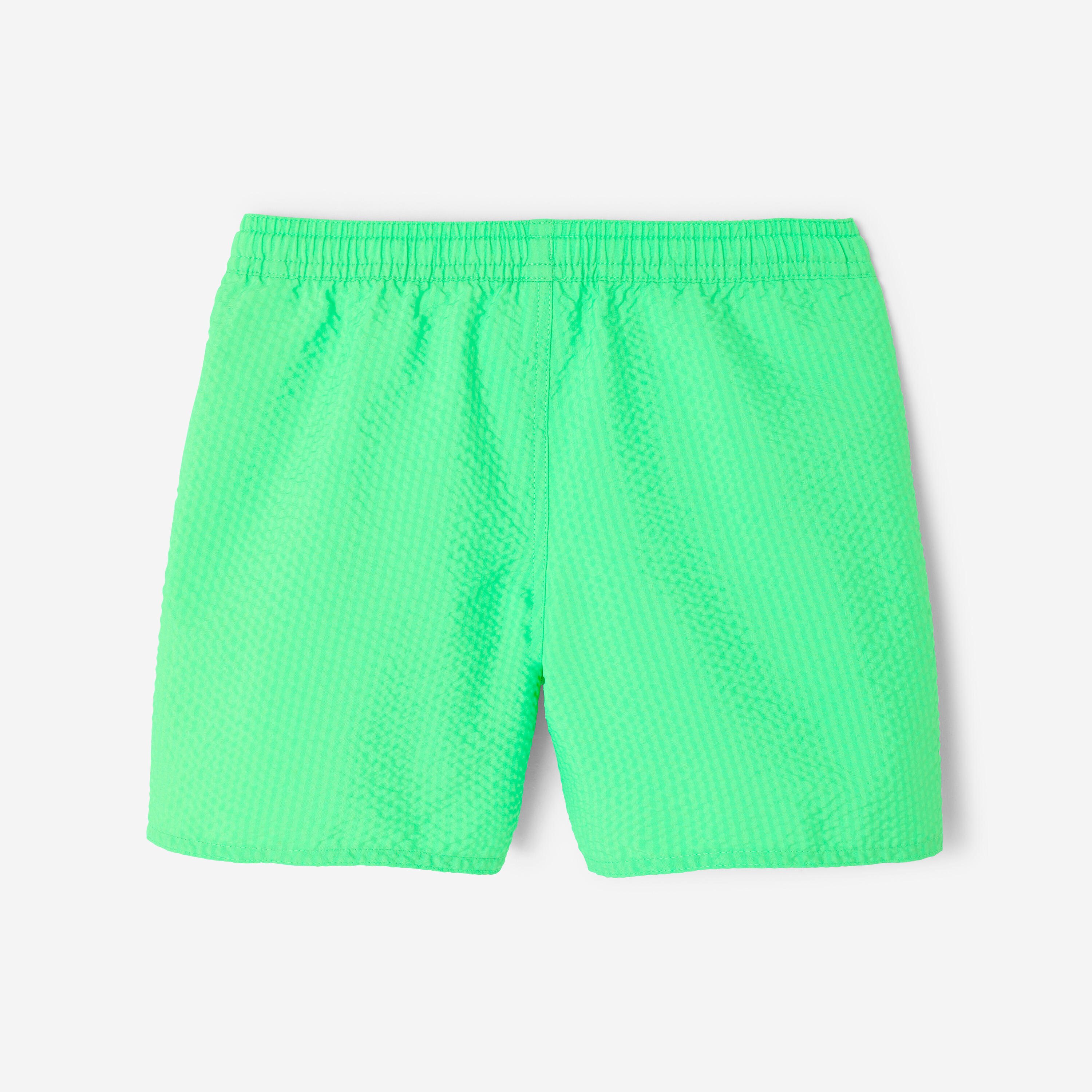 Short de bain surf enfant, 100 texturé vert 3/5