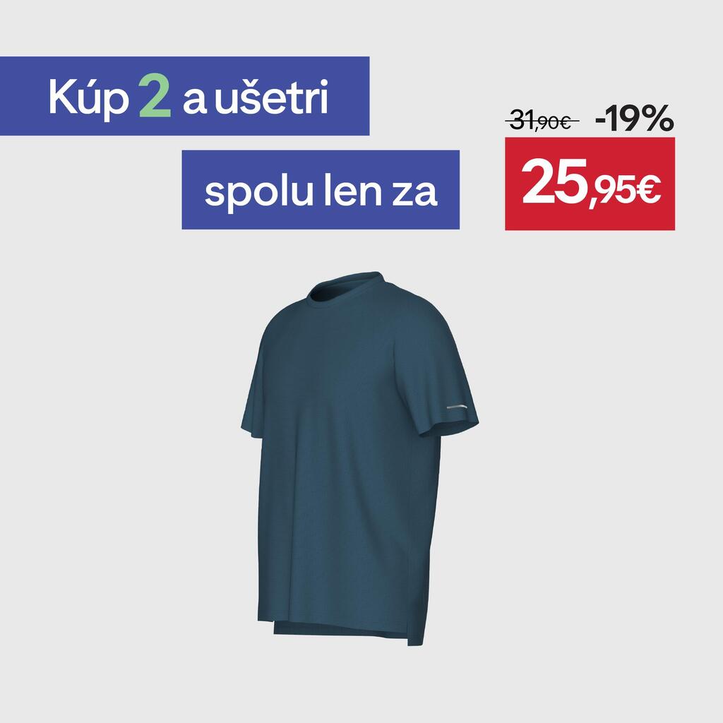 Pánske bežecké tričko Run 500 priedušné modré