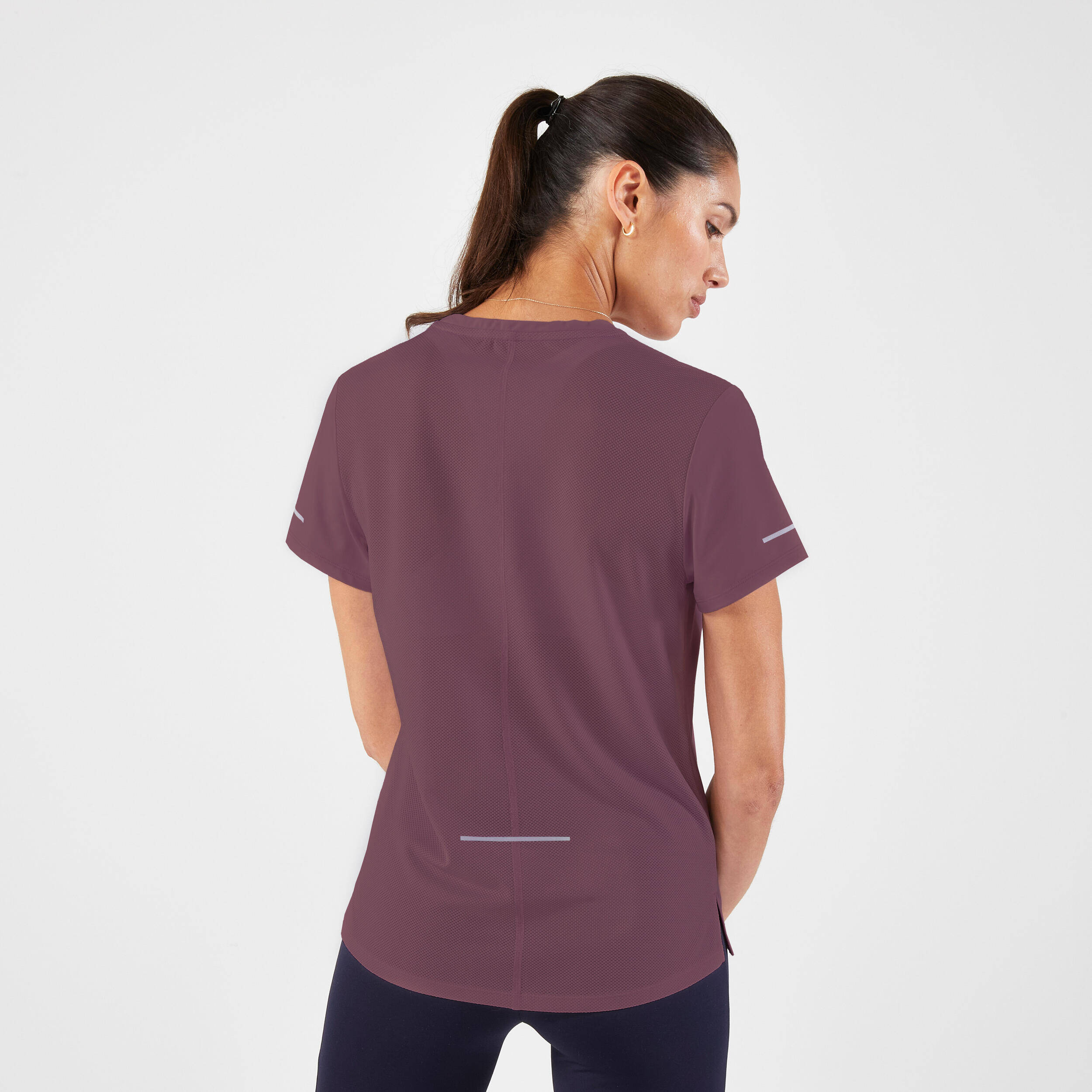 KIPRUN Run 500 Dry Women's Breathable Running T-shirt - Burgundy -  4