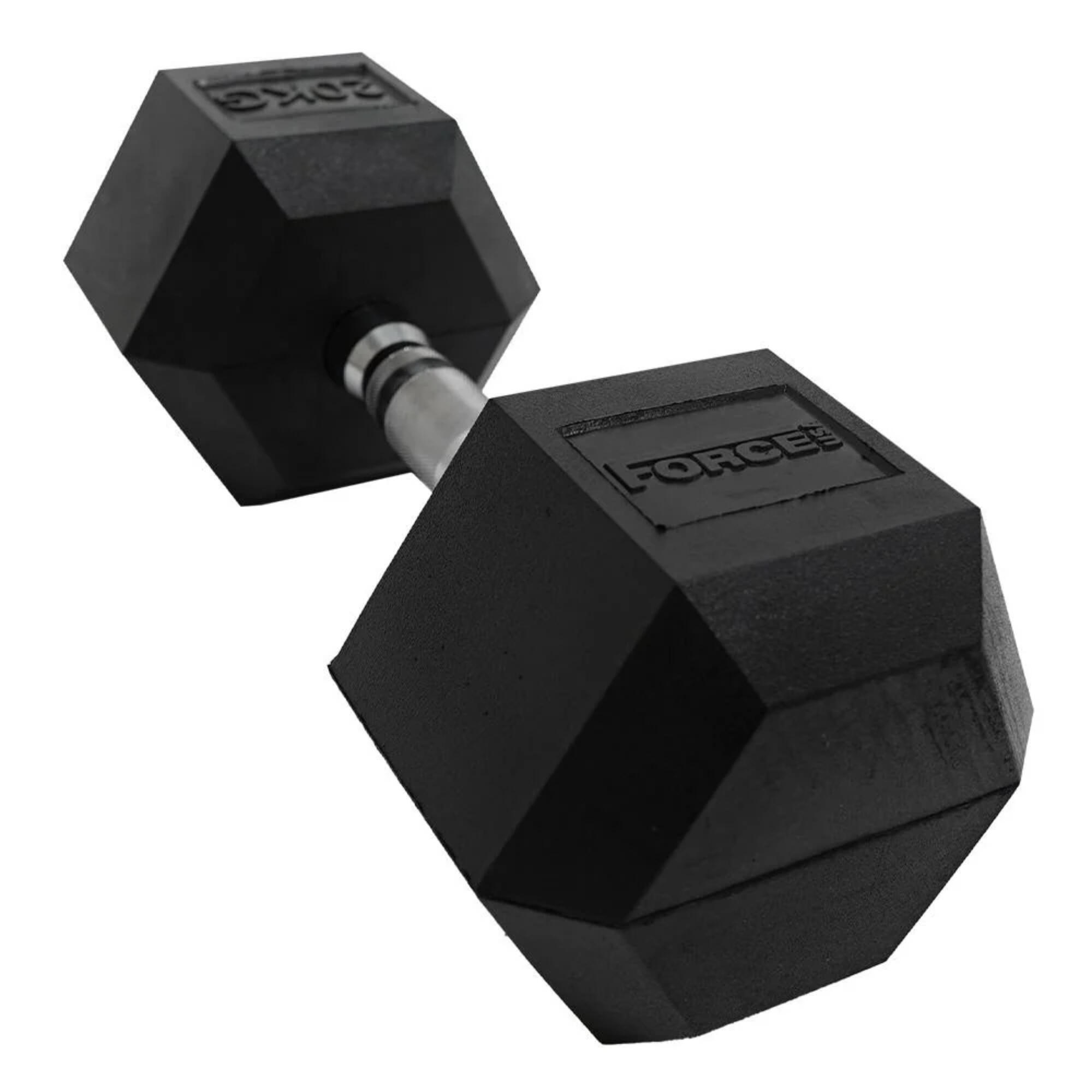 Force USA Rubber Hex Dumbbells - 2kg