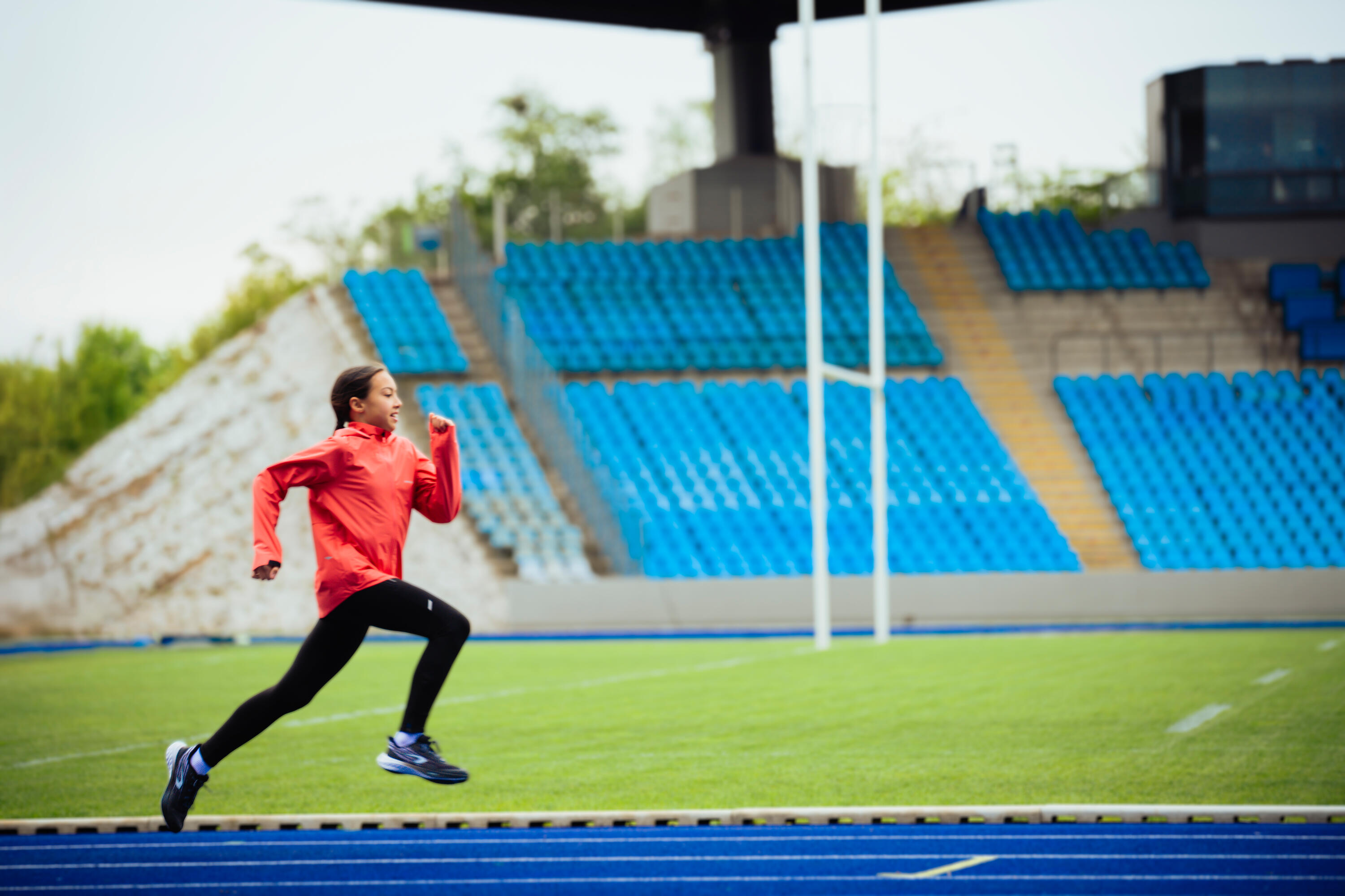 Laufhose lang Kinder warm  - AT 300 schwarz 13/17