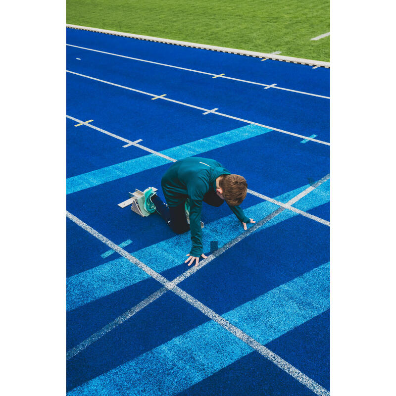 Bluză călduroasă alergare KIPRUN WARM+900 albastru copii