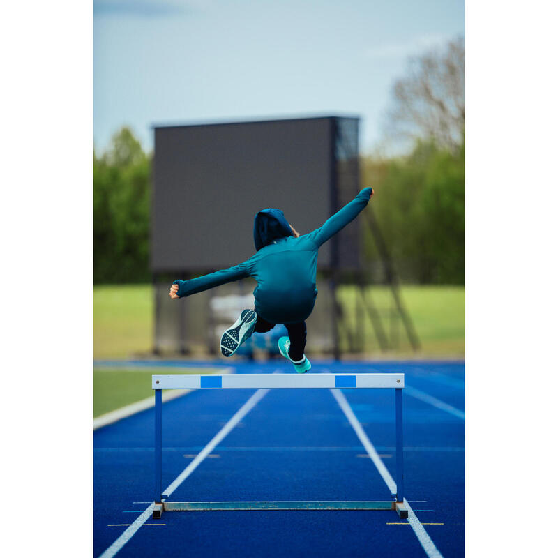 Bluză călduroasă alergare KIPRUN WARM+900 albastru copii