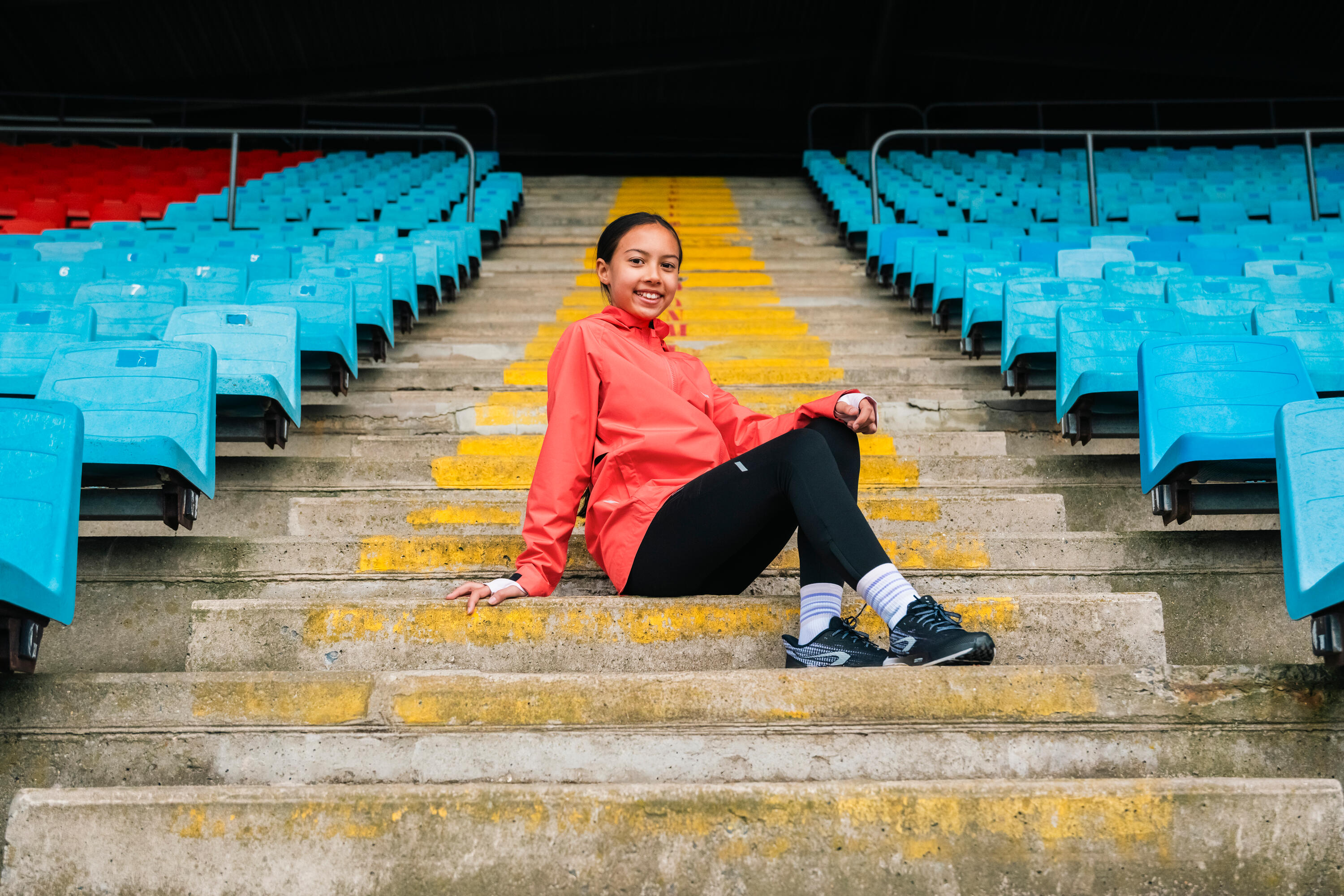 Laufhose lang Kinder warm  - AT 300 schwarz 15/17