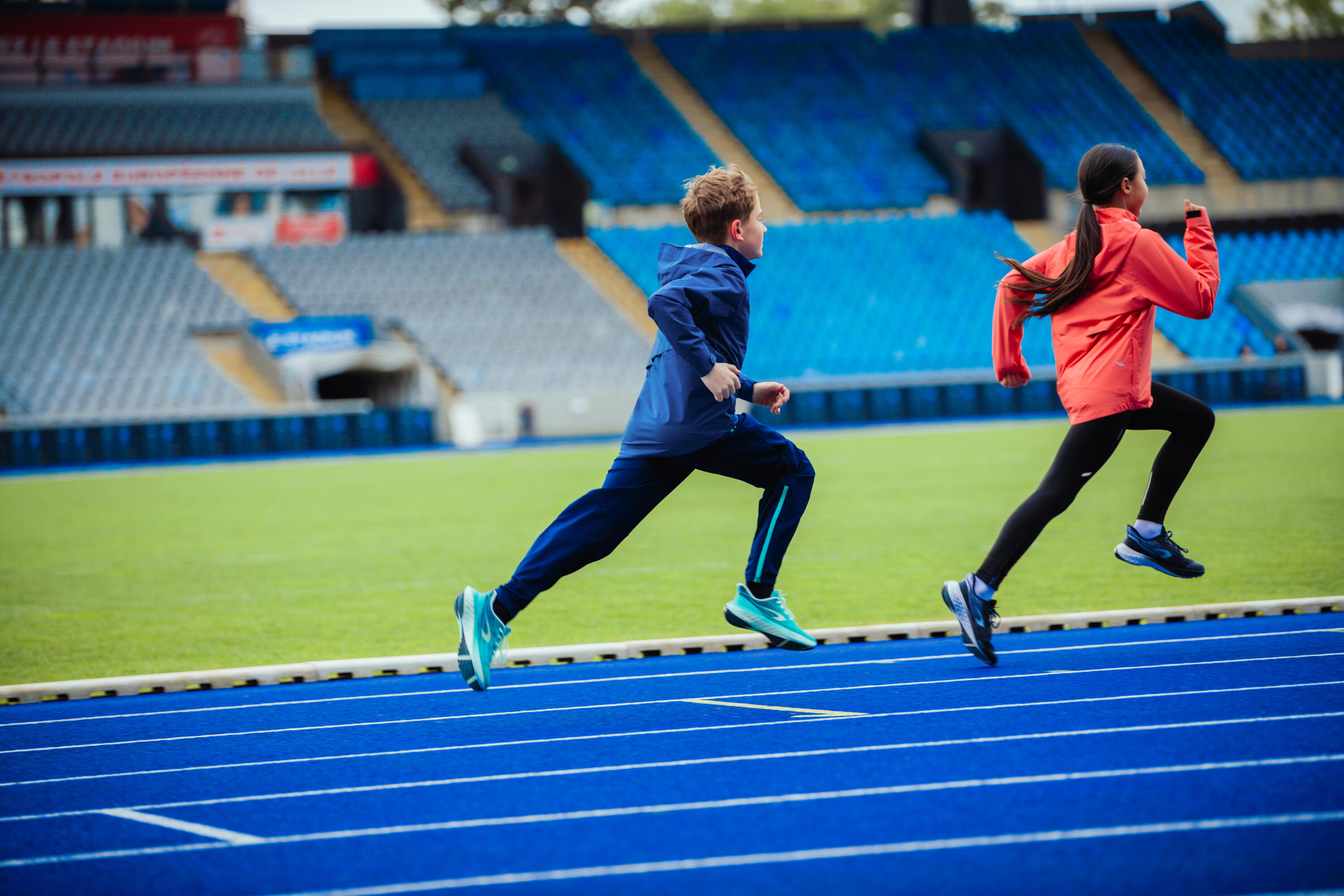 Laufhose lang Kinder warm  - AT 300 schwarz 14/17