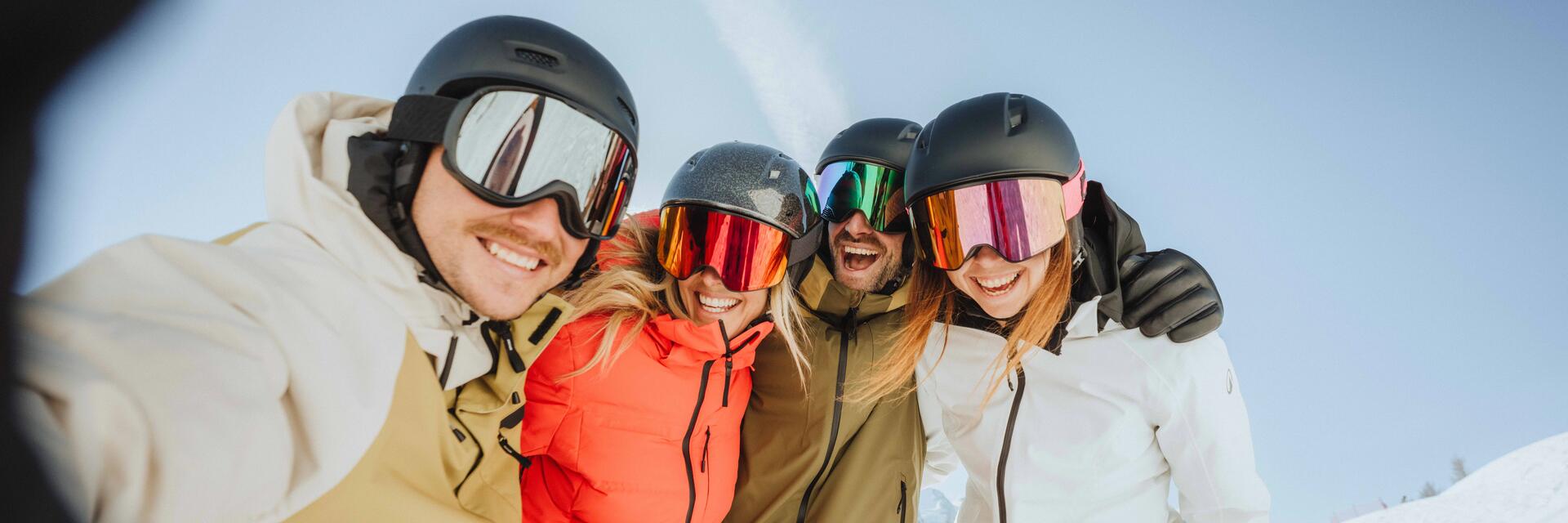 Goggles De Motoneige De Neige De Snowboard Unisexe Avec Masque Facial