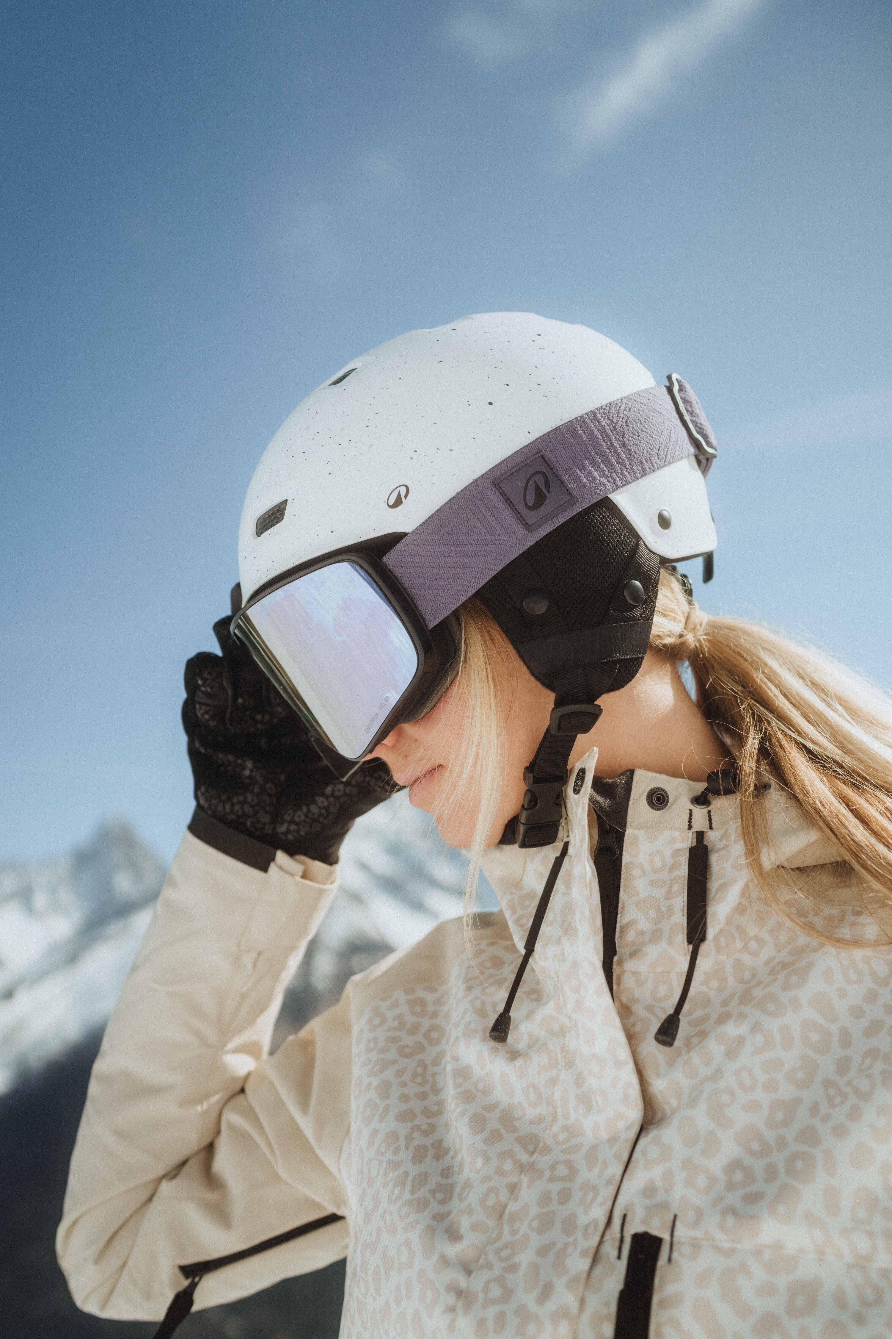 Máscara de ski bom tempo intercambiável adulto e criança, G 900 C HD, violeta 5/10