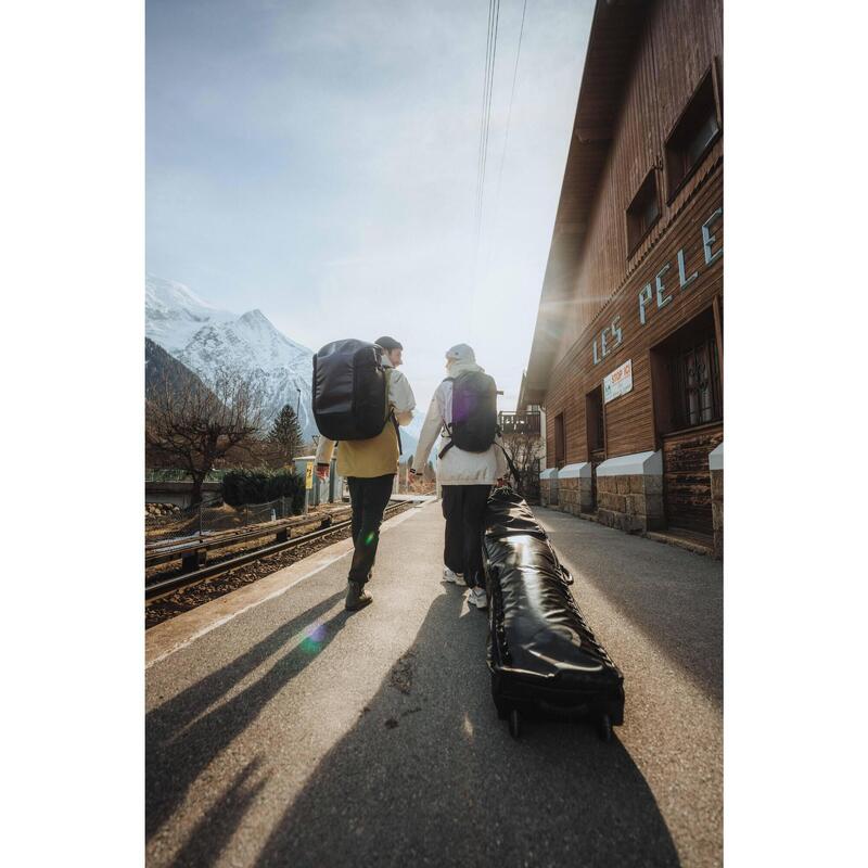 Tekerlekli Kayak/Board Taşıma Kılıfı - 2 Çift Kayak veya 2 Board - Siyah - 900