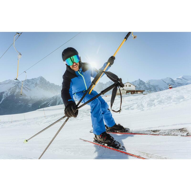 Pantalon schi și snowboard foarte călduros și respirant 500 albastru bărbați