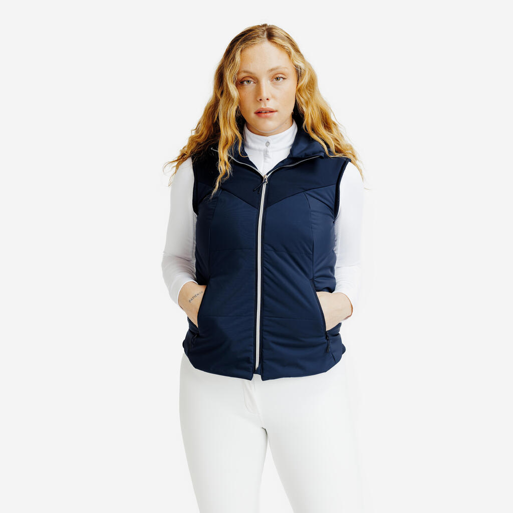 Reitweste 900 warm Damen blau
