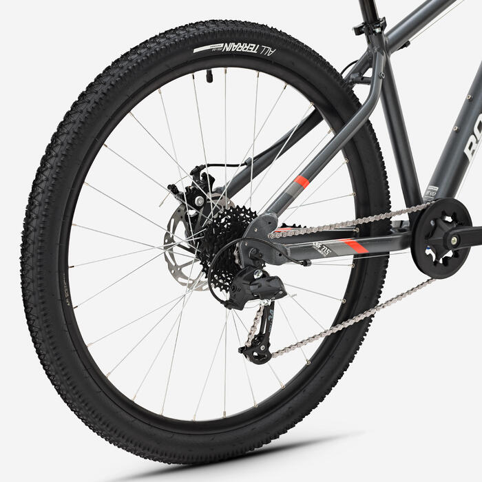 BICICLETĂ MTB DEPLASĂRI ST 120 GRI-PORTOCALIU 27,5"