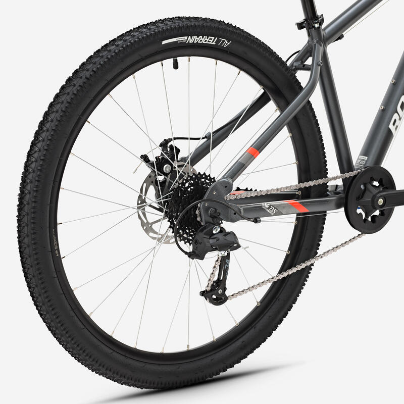 BICICLETĂ MTB DEPLASĂRI ST 120 GRI-PORTOCALIU 27,5"