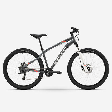 Bicicleta de montaña 27,5" aluminio monoplato Rockrider ST 120 gris naranja