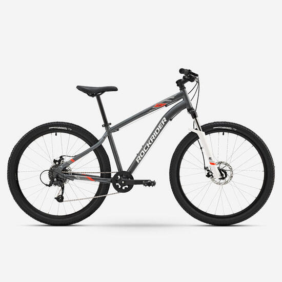 Bicicleta de montaña 27,5" aluminio monoplato Rockrider ST 120 gris naranja