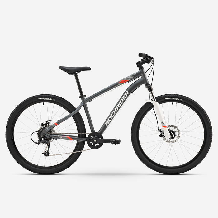 BICICLETĂ MTB DEPLASĂRI ST 120 GRI-PORTOCALIU 27,5"