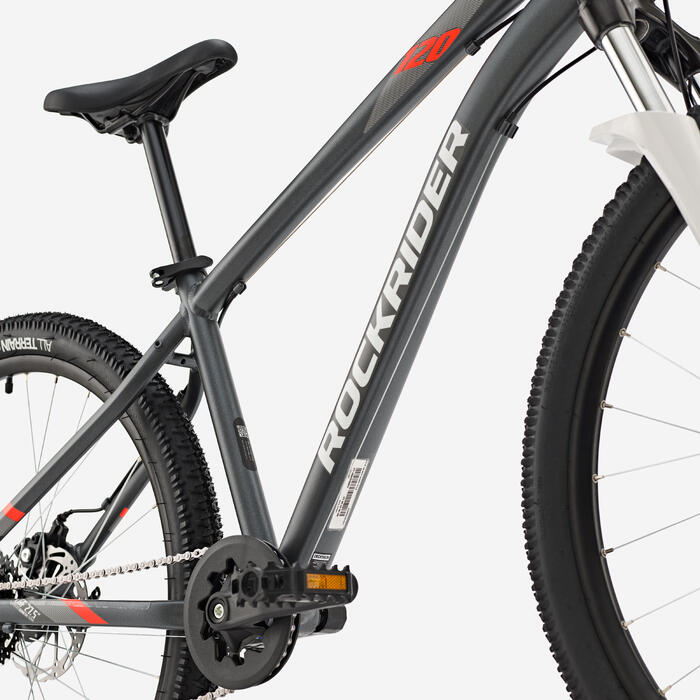 BICICLETĂ MTB DEPLASĂRI ST 120 GRI-PORTOCALIU 27,5"
