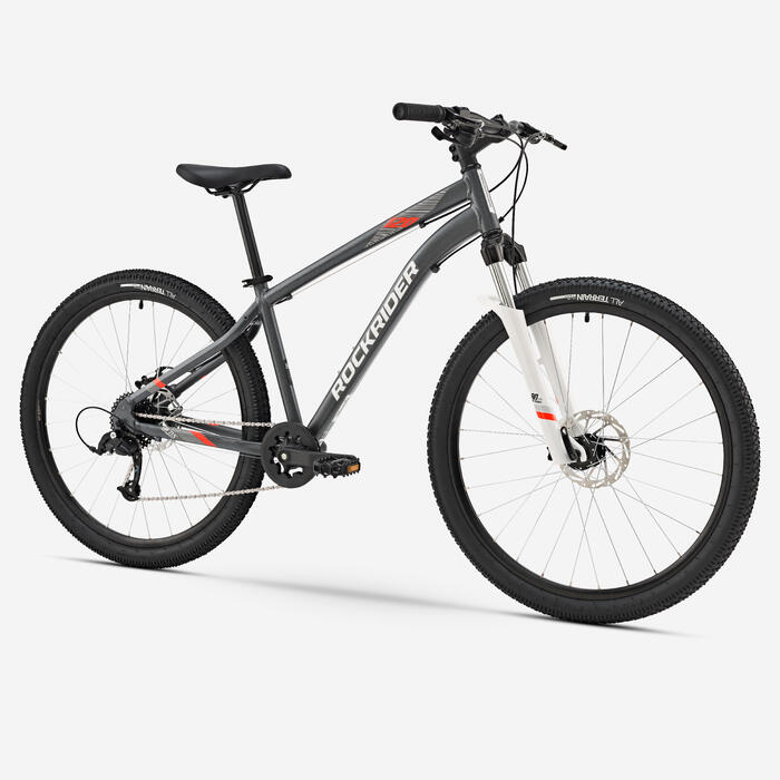 BICICLETĂ MTB DEPLASĂRI ST 120 GRI-PORTOCALIU 27,5"