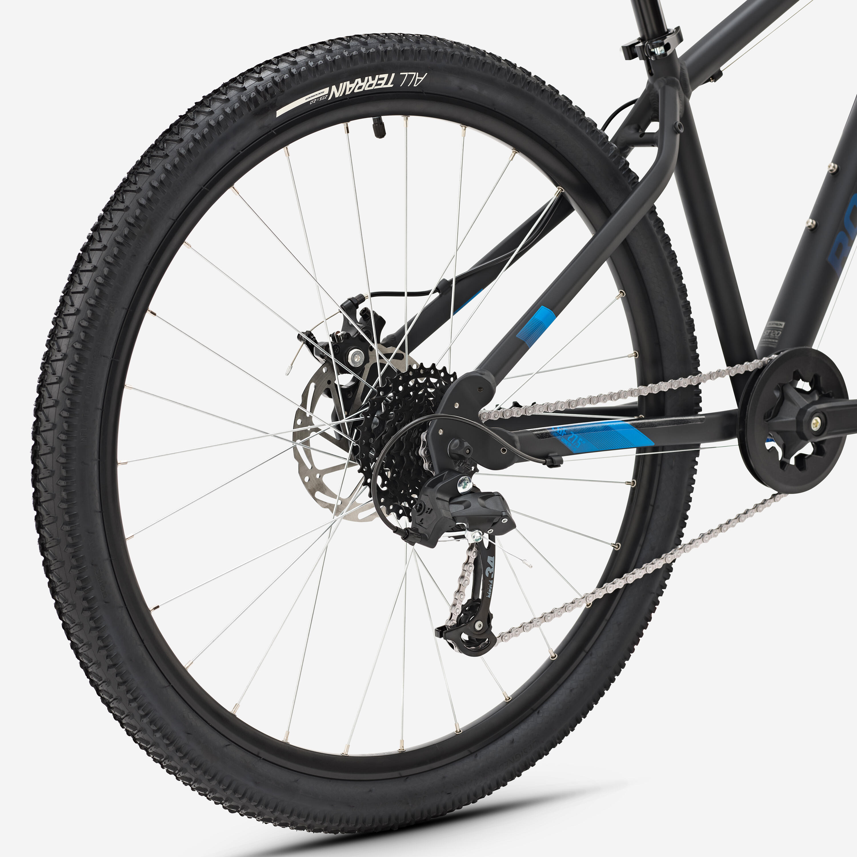 Bicicleta de montaña 27,5" aluminio monoplato Rockrider ST 120 negro 5/9