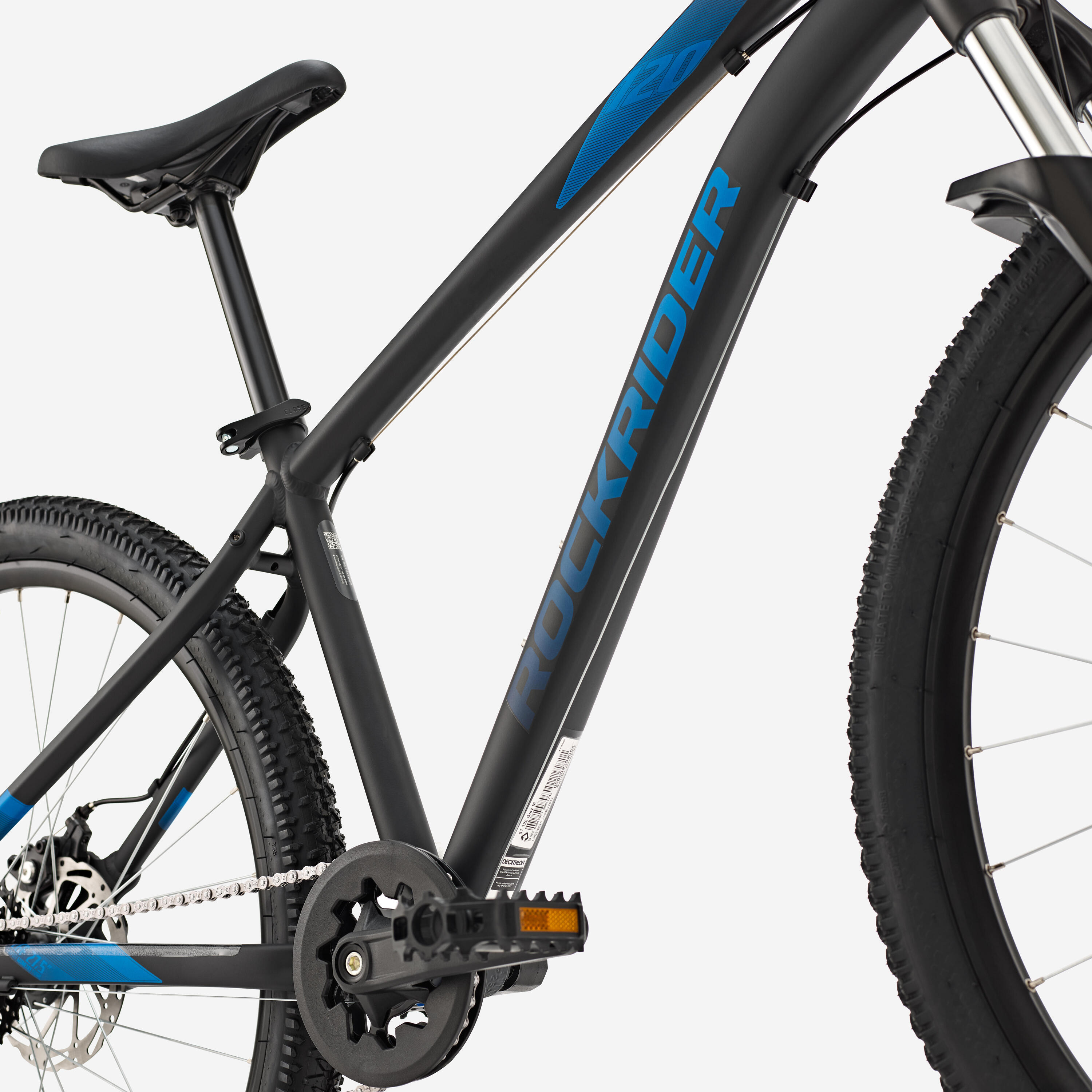 Bicicleta de montaña 27,5" aluminio monoplato Rockrider ST 120 negro 4/9