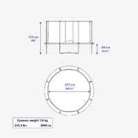 Trampoline 420 with Safety Net - Tool-Free Assembly
