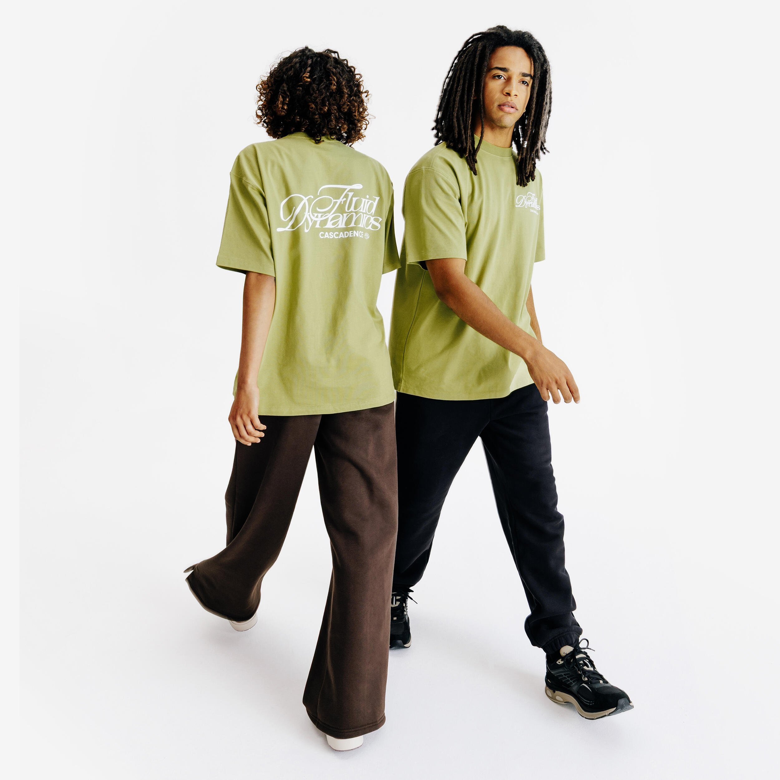 T-shirt graphique mixte, kaki 2/6