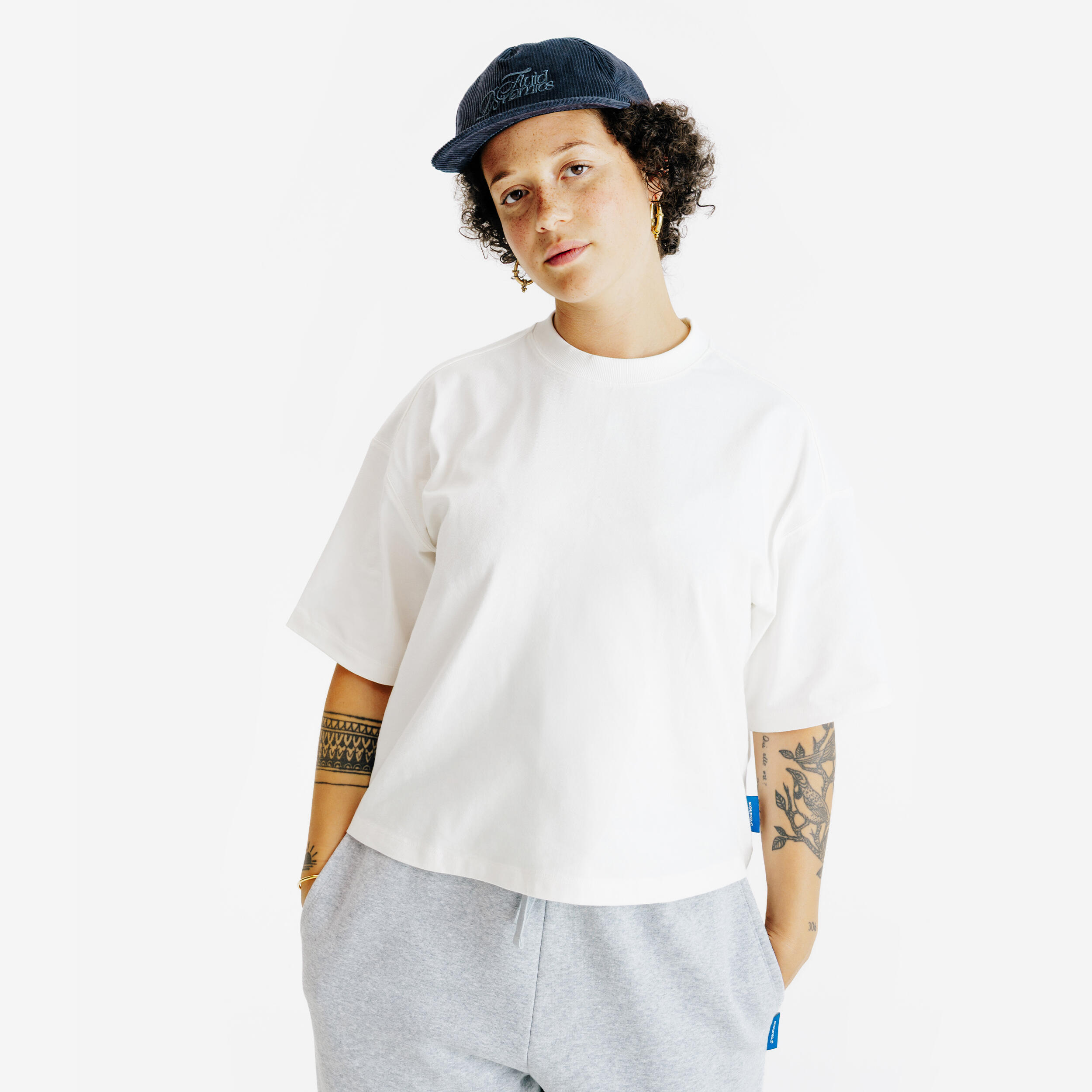 Women's crop t-shirt, white