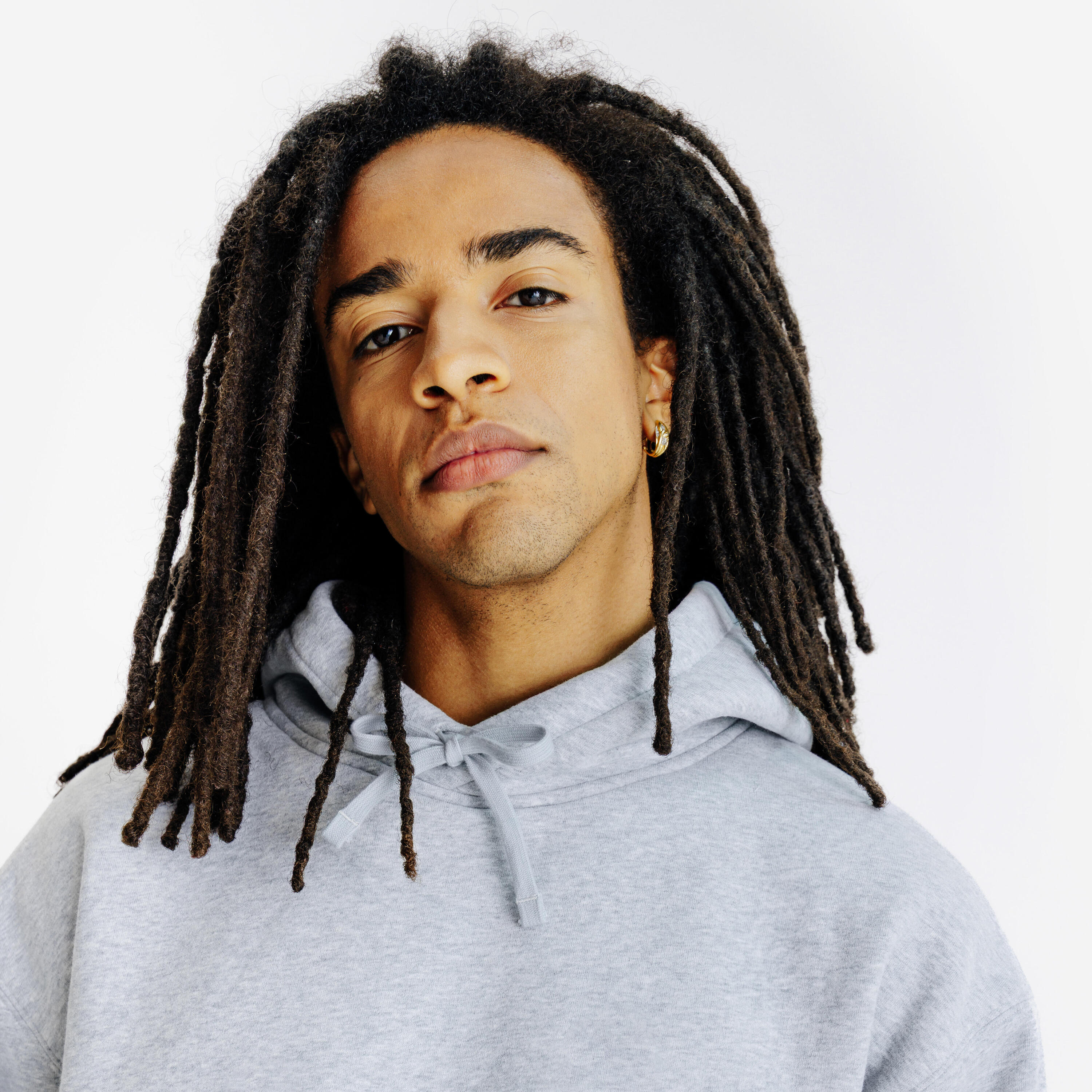 Herenhoodie Elementals gemêleerd grijs 3/5