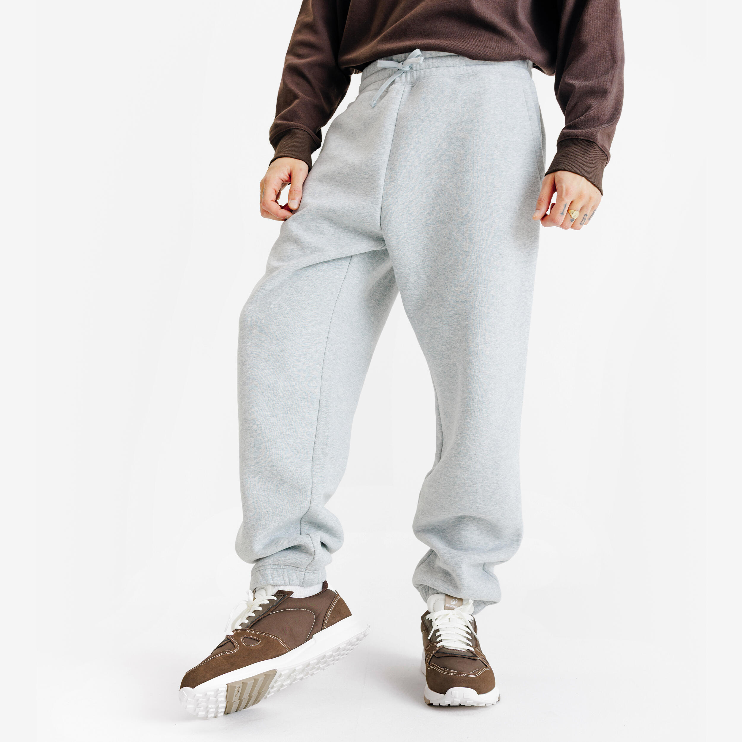DECATHLON Hose Herren - Elementals grau meliert
