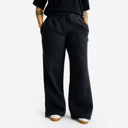 Pantalon jogging droit femme, Elementals, noir