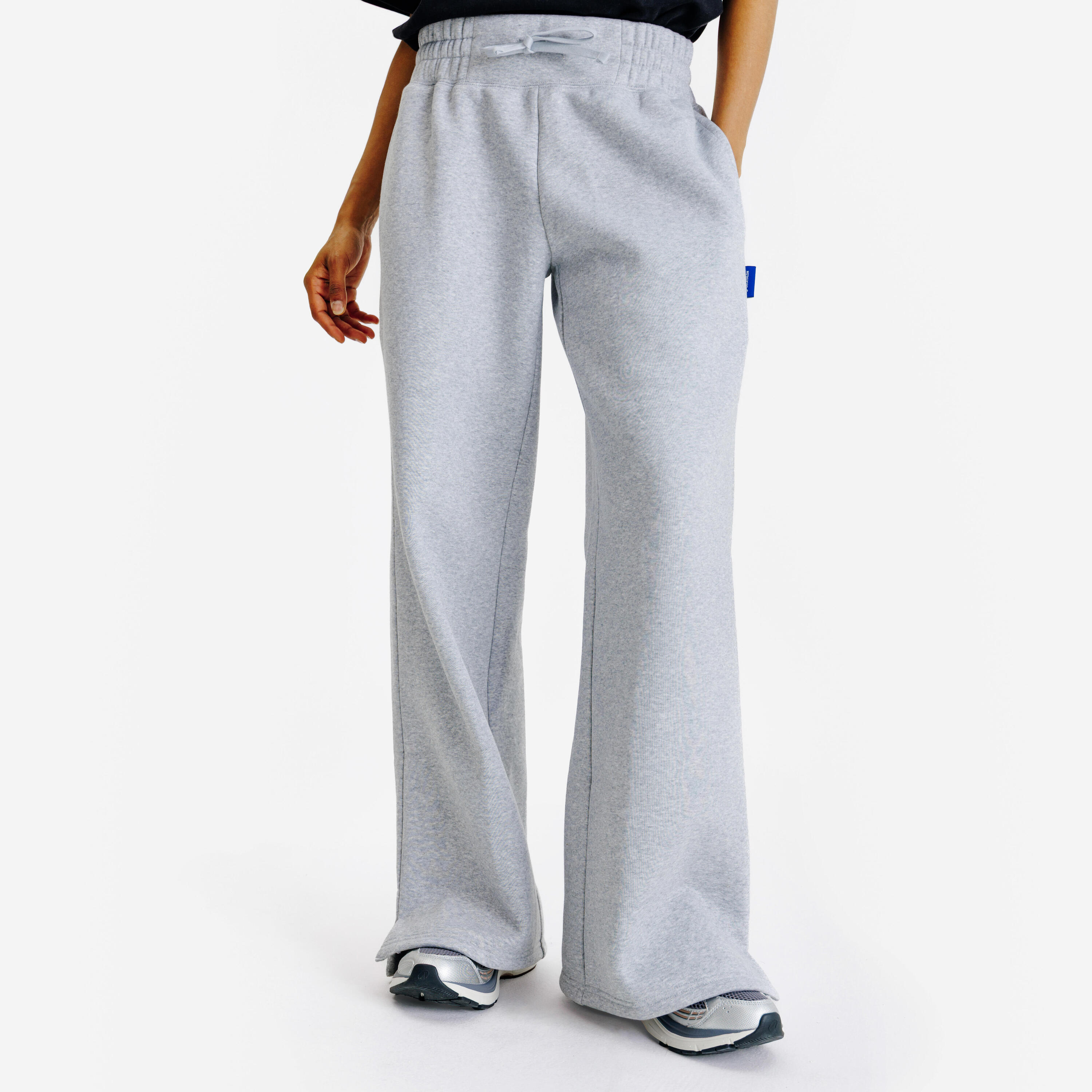 DECATHLON Jogginghose Damen gerade - Elementals grau meliert