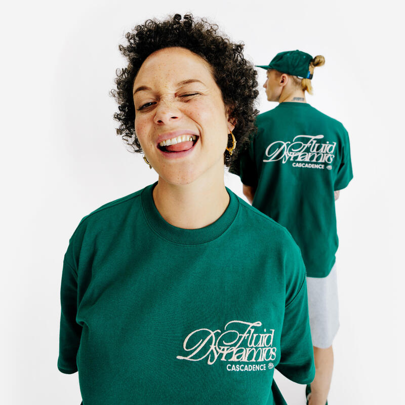 Tricou sport cu imprimeu Verde Adulți