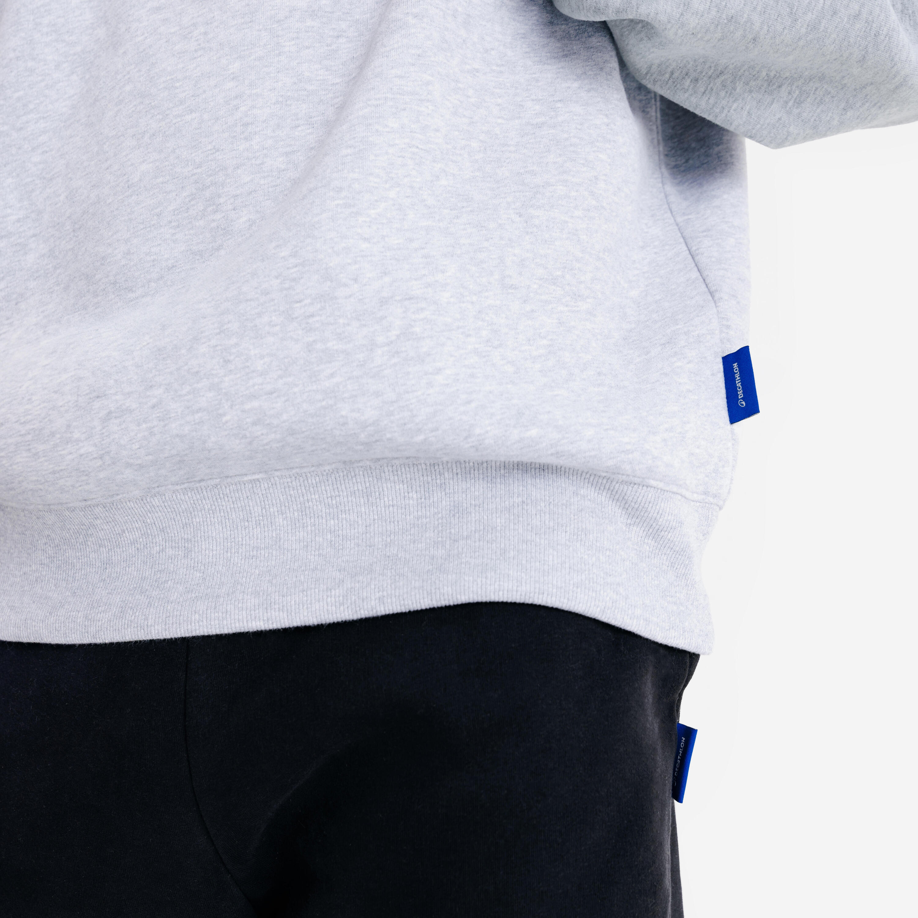 Felpa uomo ELEMENTALS girocollo oversize pesante grigio melange 3/7