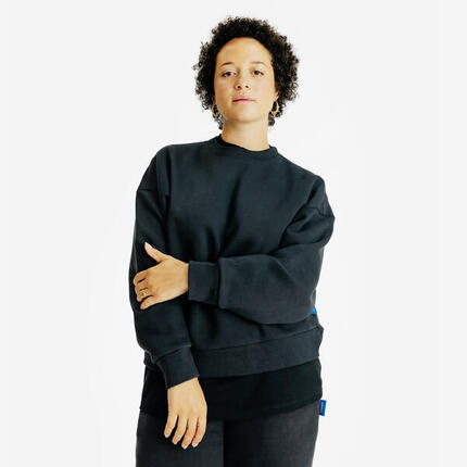 Sweat col rond femme, Elementals, gris