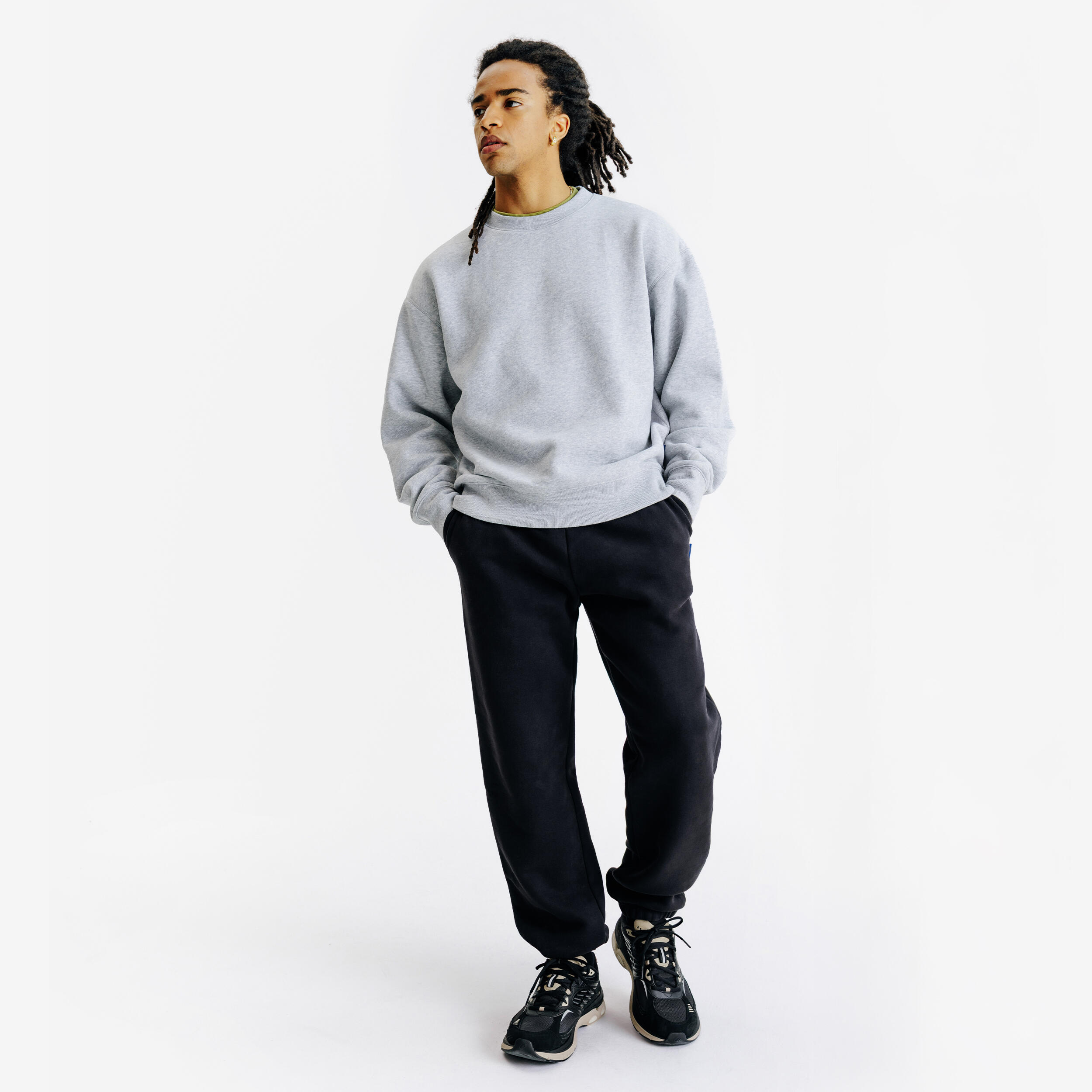 Felpa Girocollo Basic Oversize Trendyol Uomo | Maglia Della Tuta In Misto Cotone | Nero, Taglie S-3XL