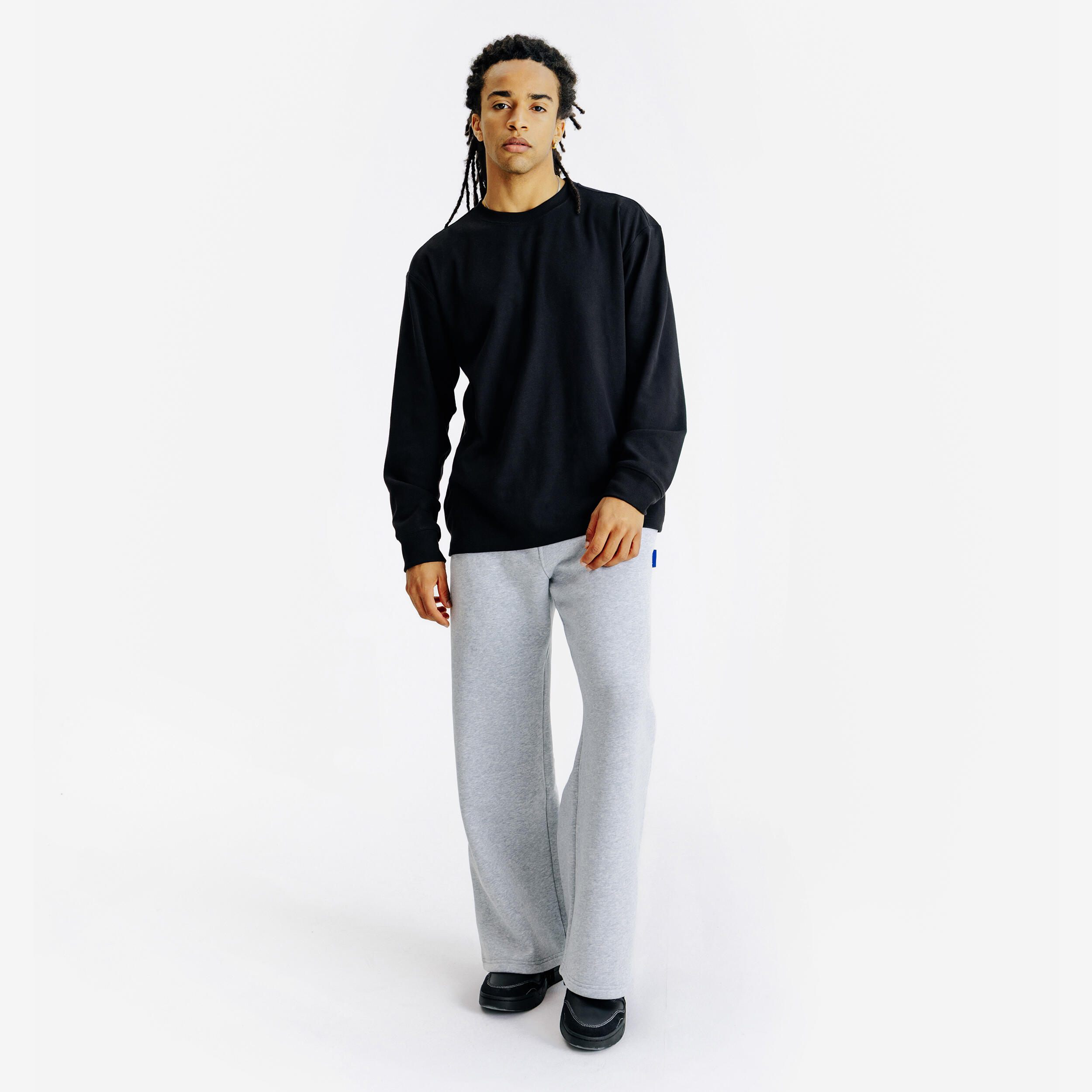 Pantalon jogging droit, homme, Elementals, gris chiné 2/6