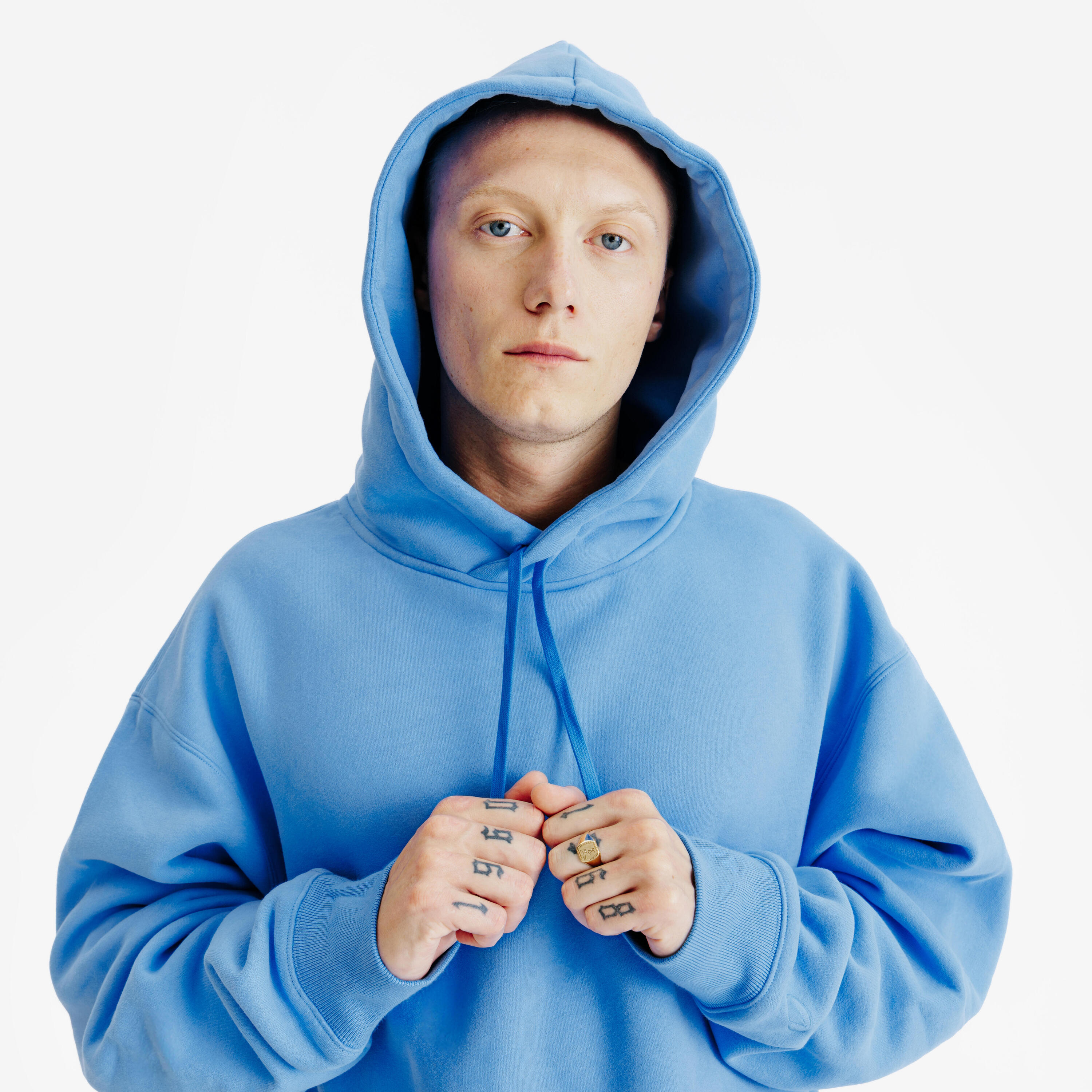 Sweat à capuche homme, Elementals, bleu 3/5