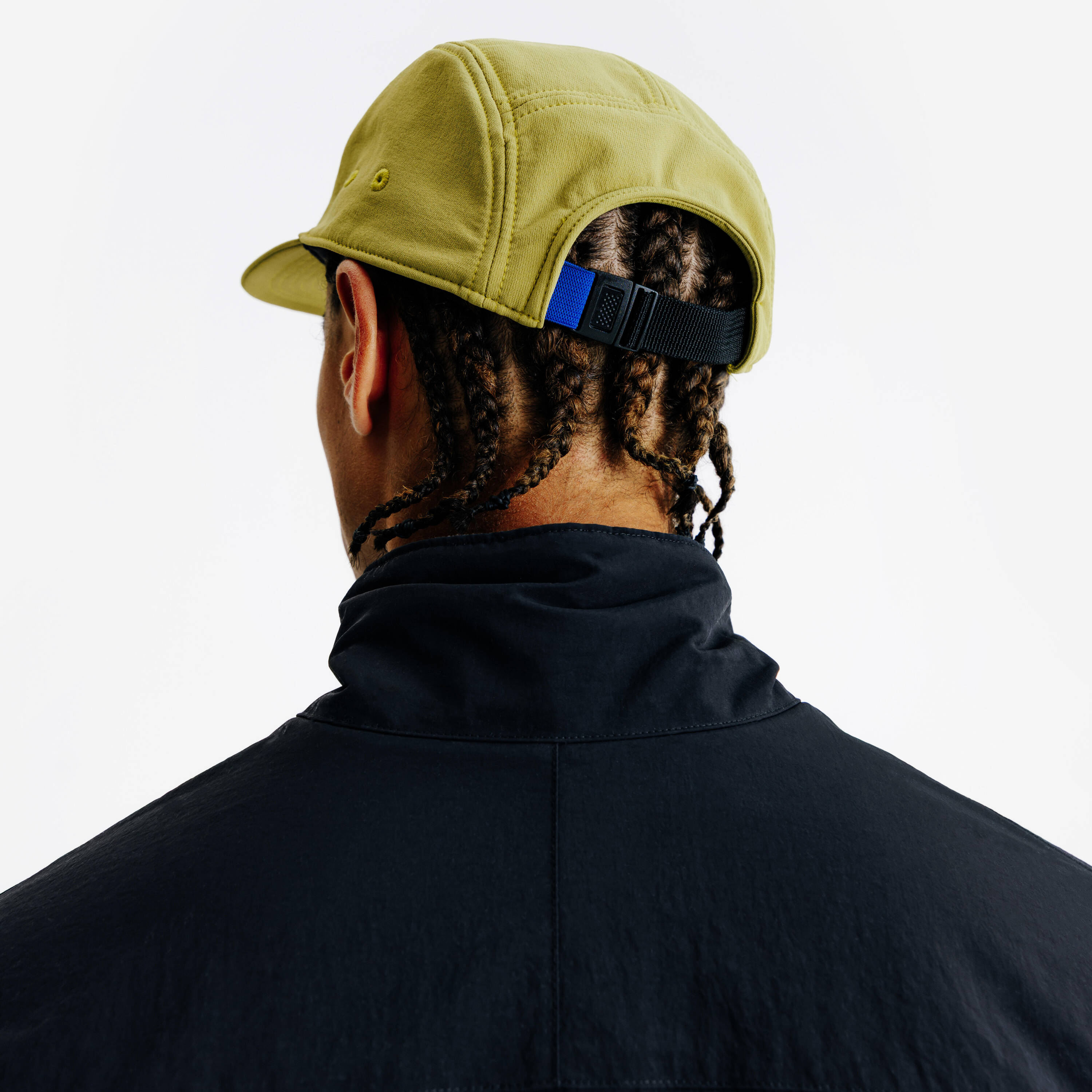 5 panel cap with flat visor, khaki -  4
