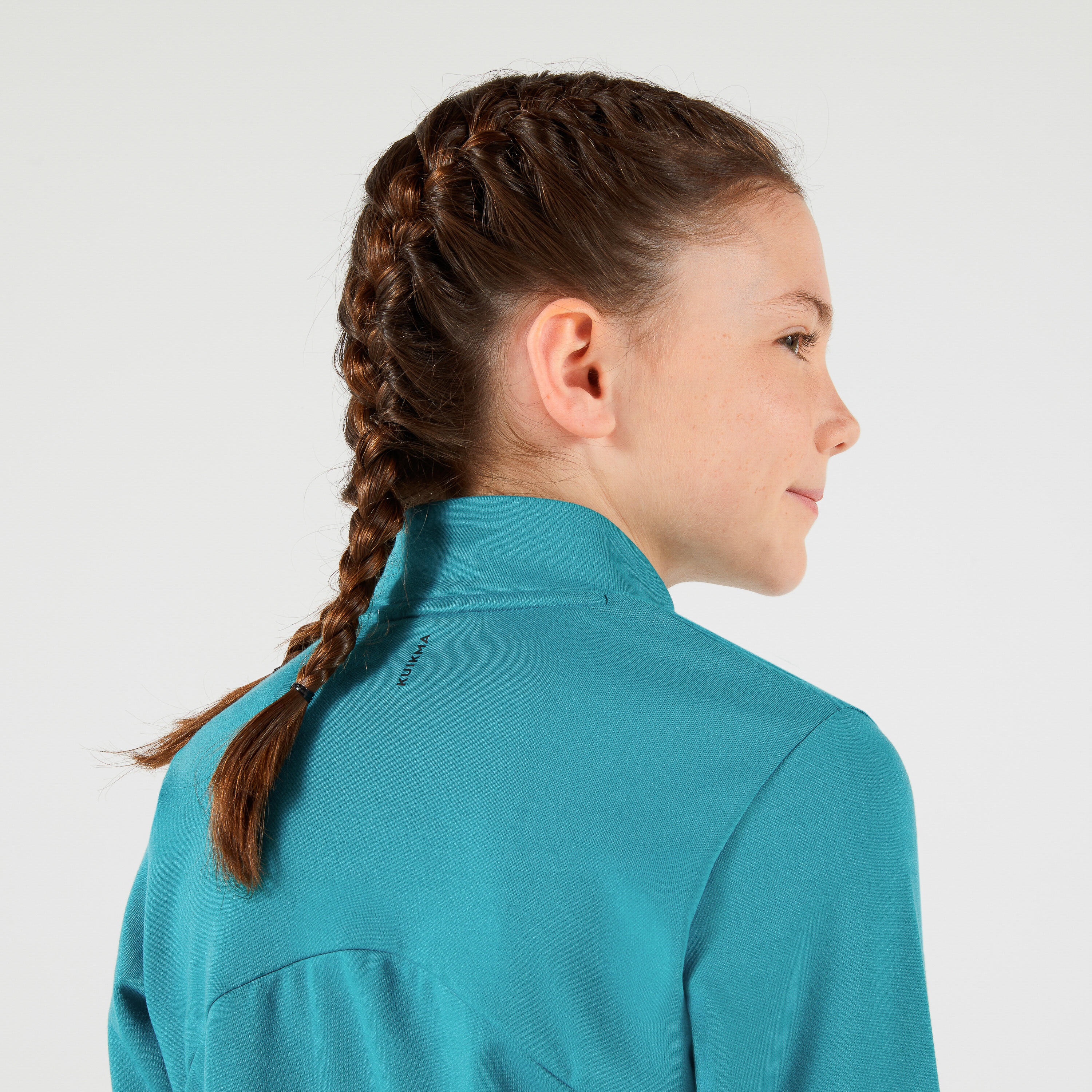 Tennis-Thermoshirt mit langen Ärmeln und halbem Reissverschluss für Mädchen 5/5