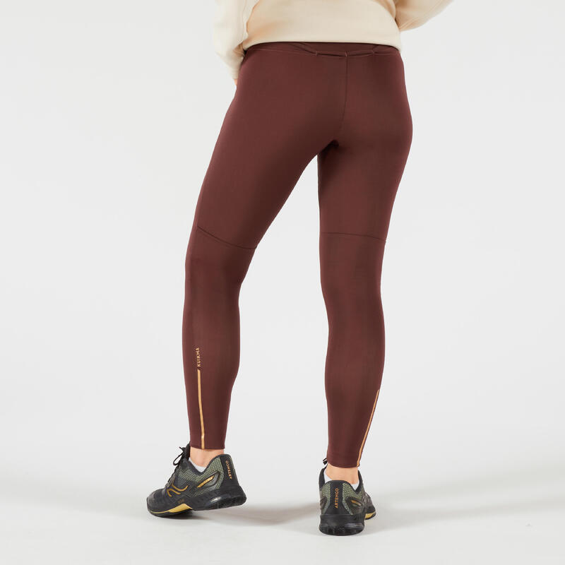Kadın Tenis Taytı - Kahverengi - Dry Hip Ball