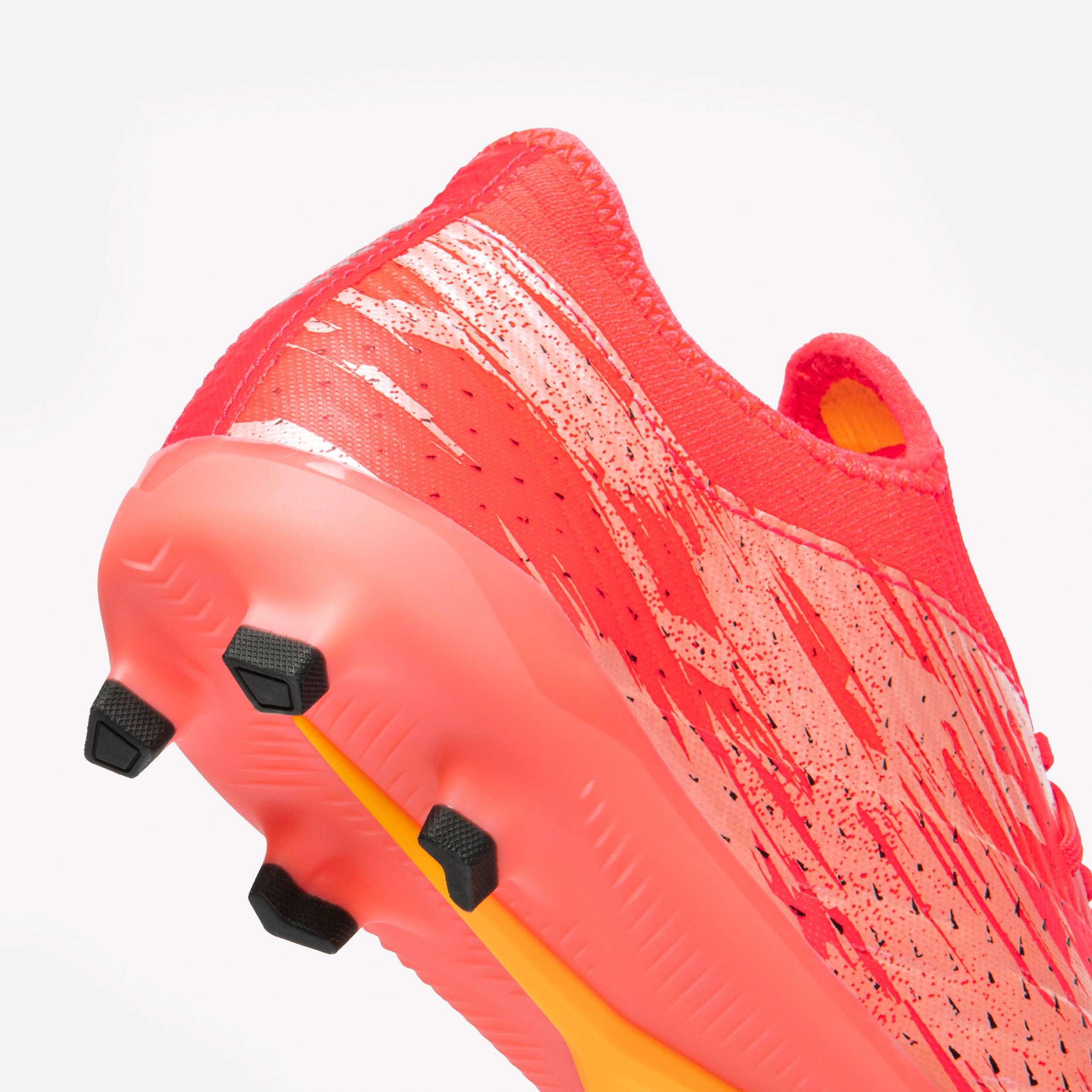 Botas de fútbol niño con cordones CLR FG Rojo Storm 4/10