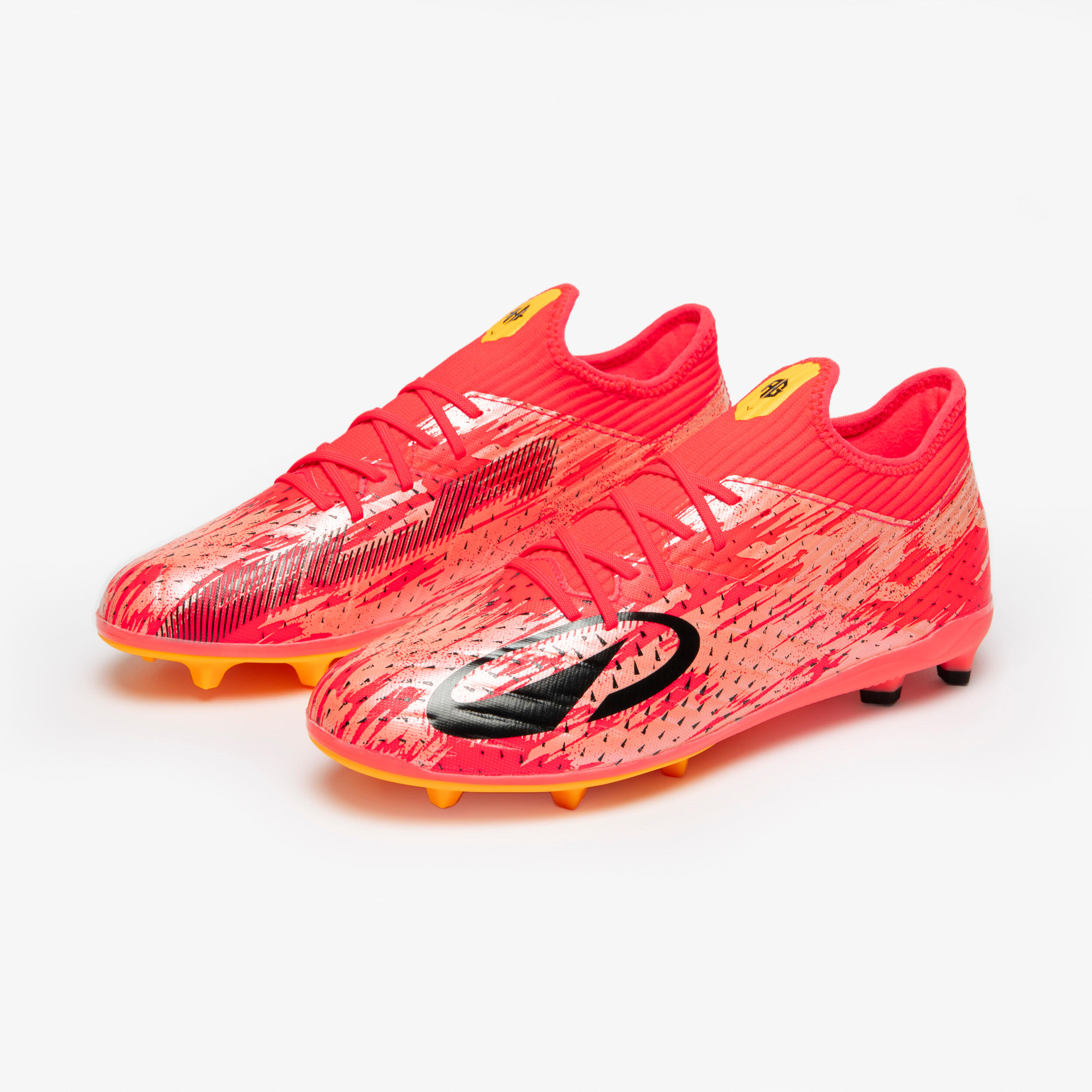 Botas de fútbol niño con cordones CLR FG Rojo Storm 7/10
