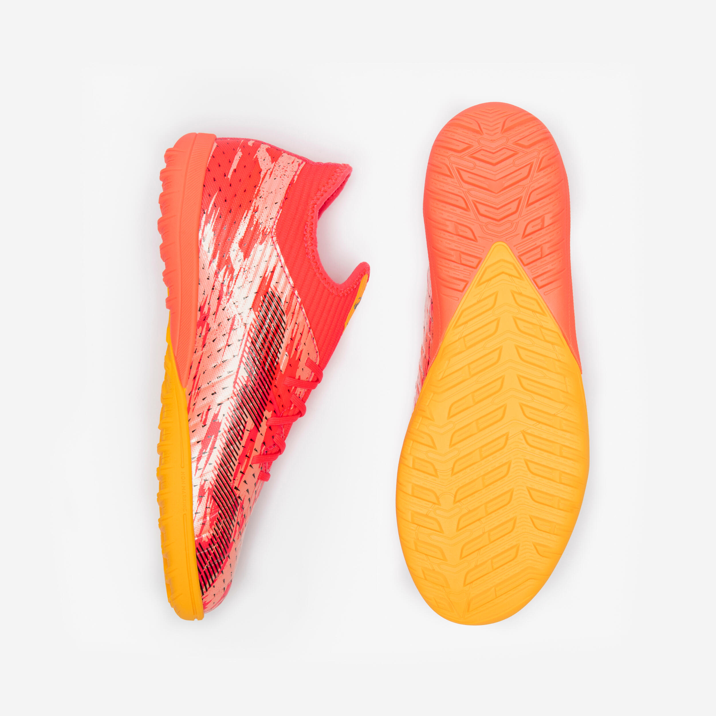 Botas de fútbol niño con cordones CLR TURF red storm 8/10