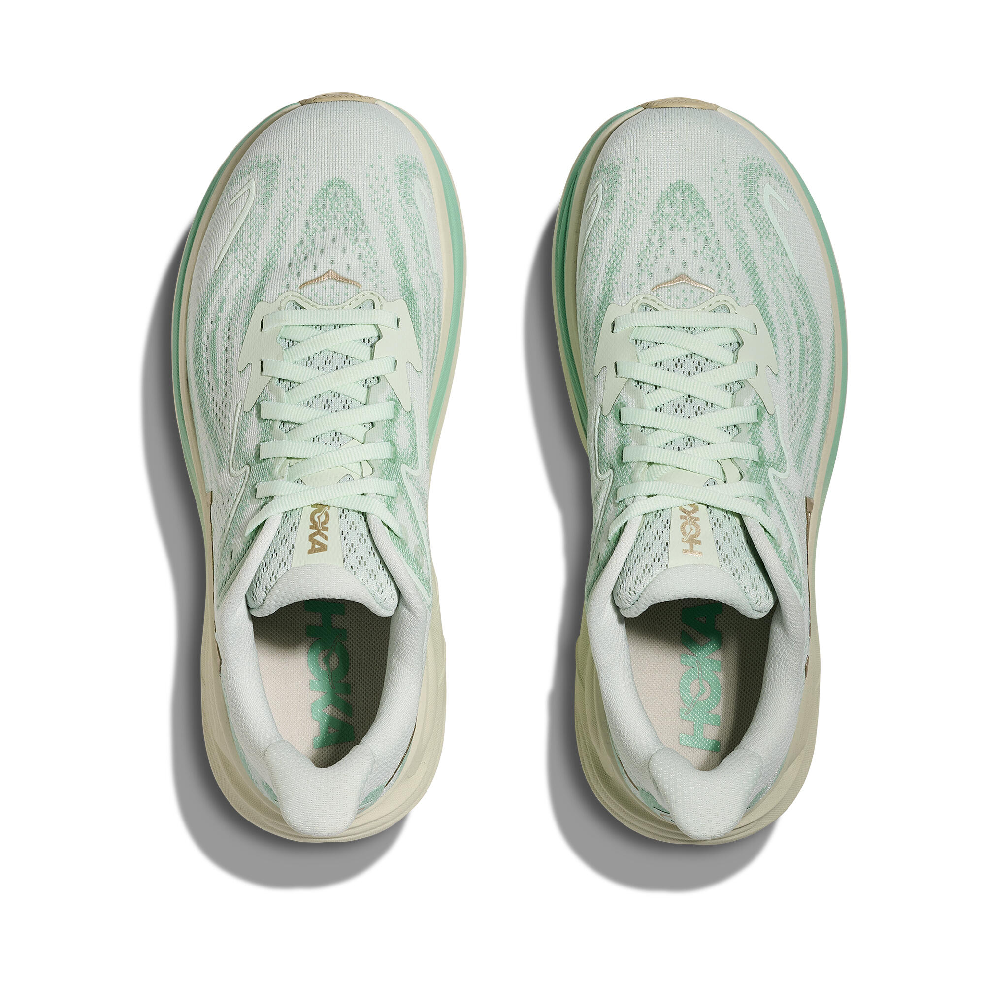 Zapatillas running mujer, Hoka Clifton 10 verde  2/8