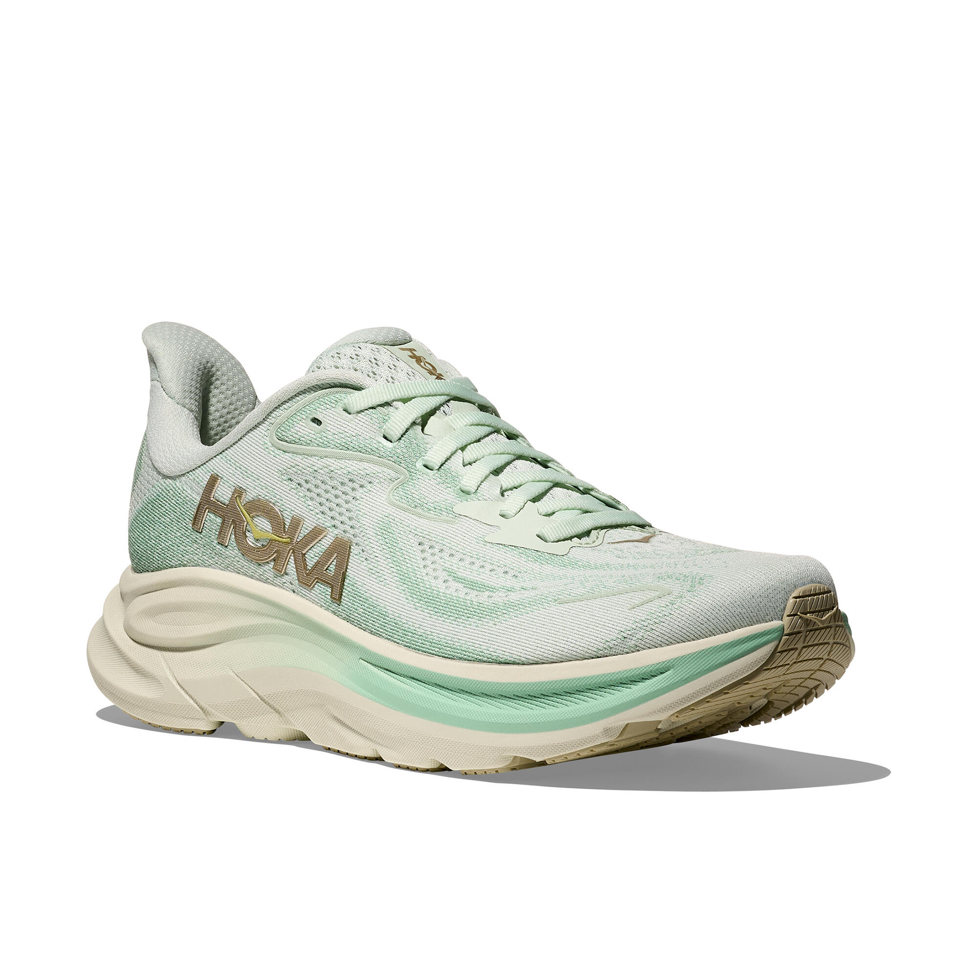 Zapatillas running mujer, Hoka Clifton 10 verde  6/8