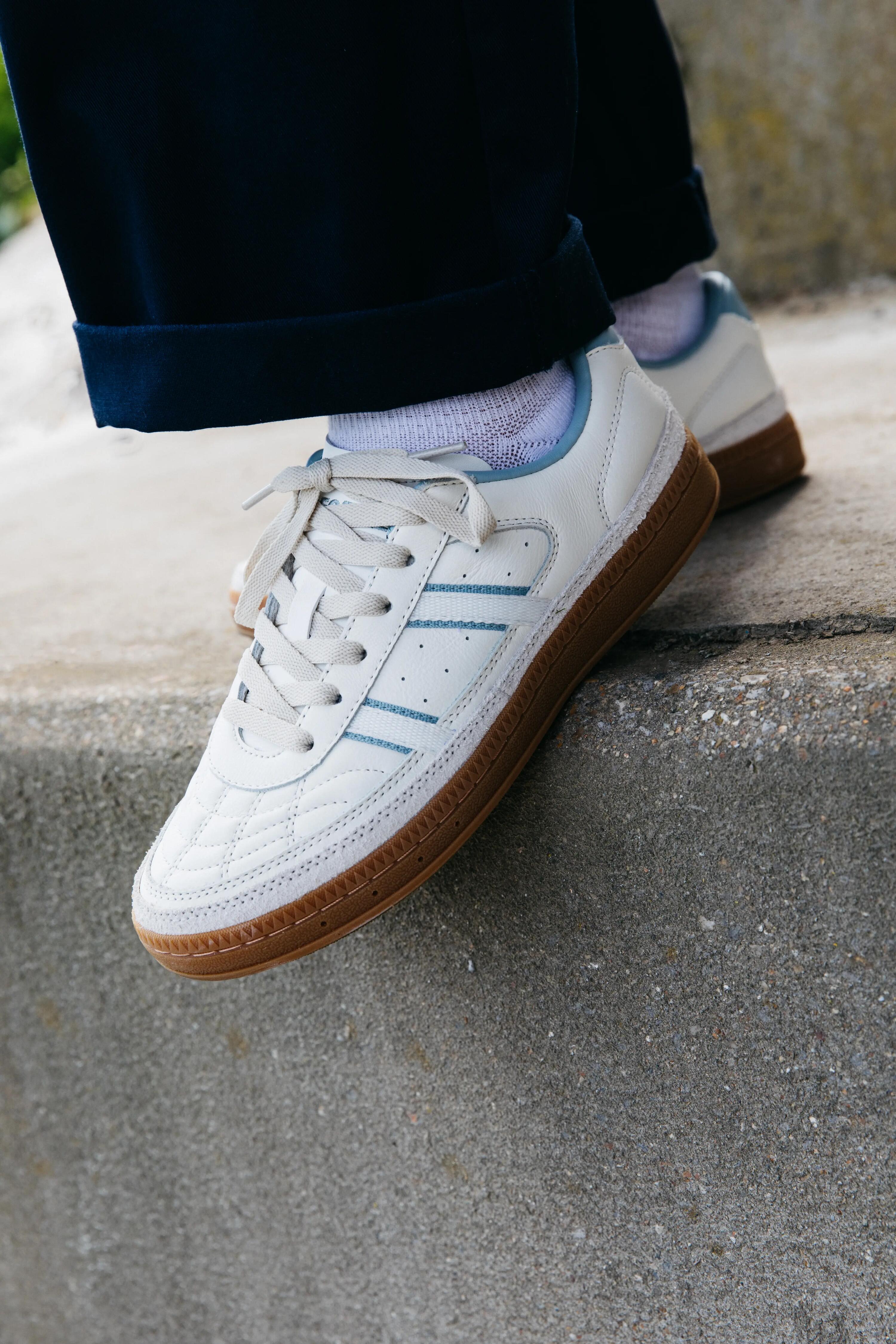 Tenis deportivos de piel blancos para mujer Player 80 30/35