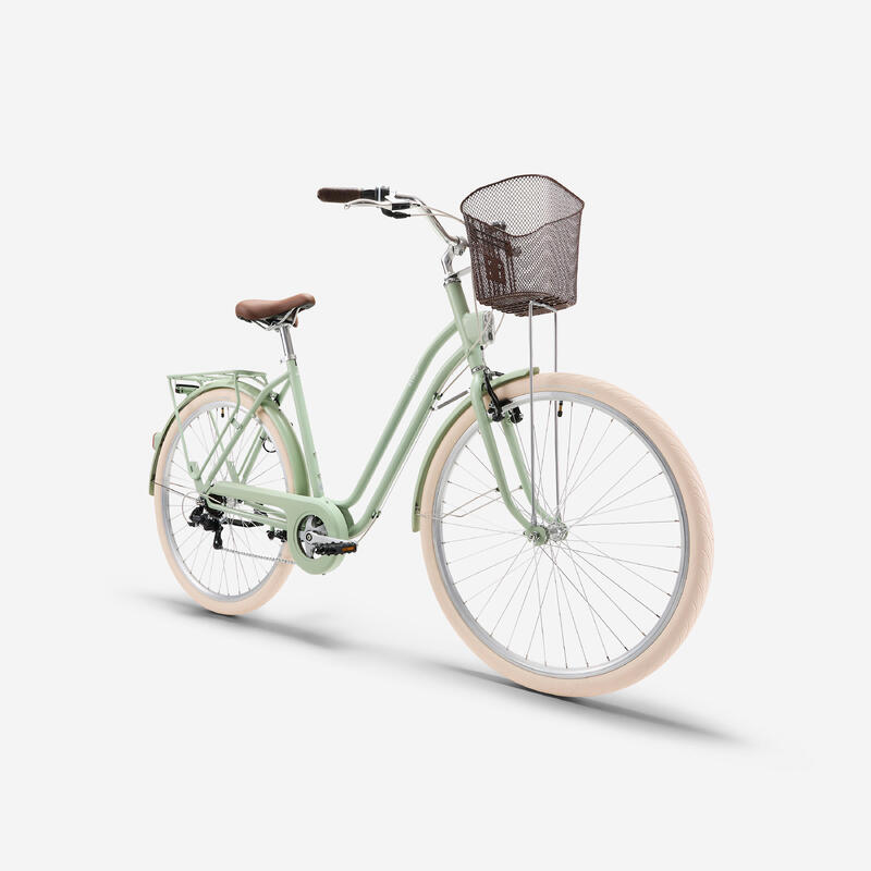 Bicicletă de oraș cu cadru jos 520 verde 