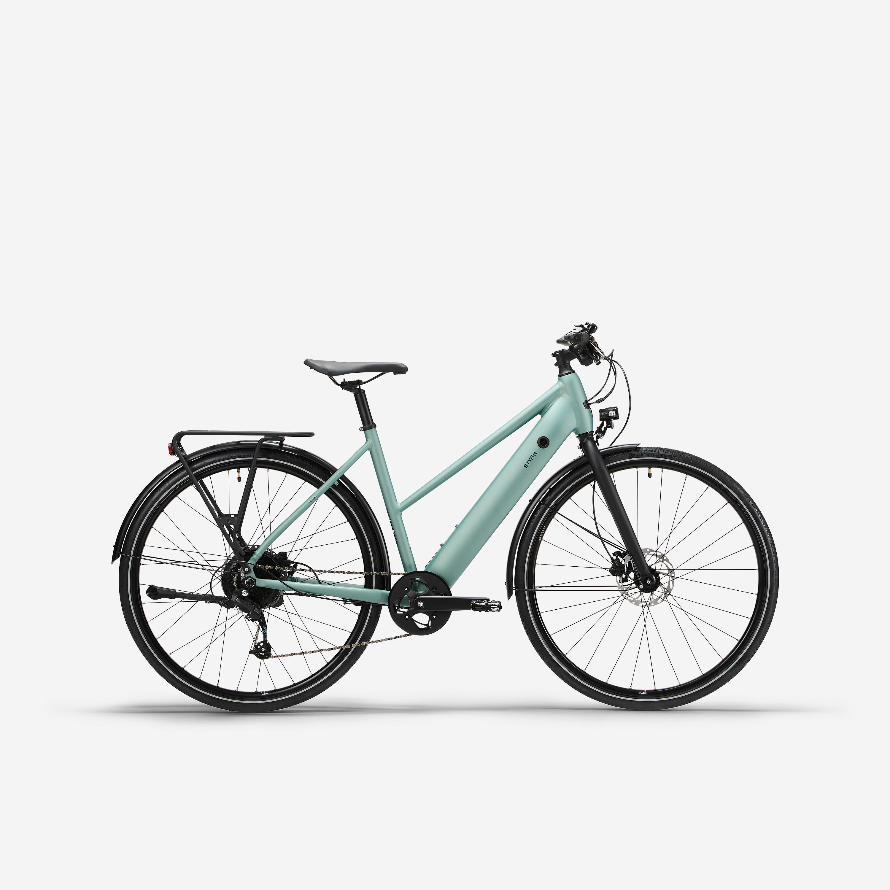 Bicicleta eléctrica ciudad elops 500 cuadro bajo (L)