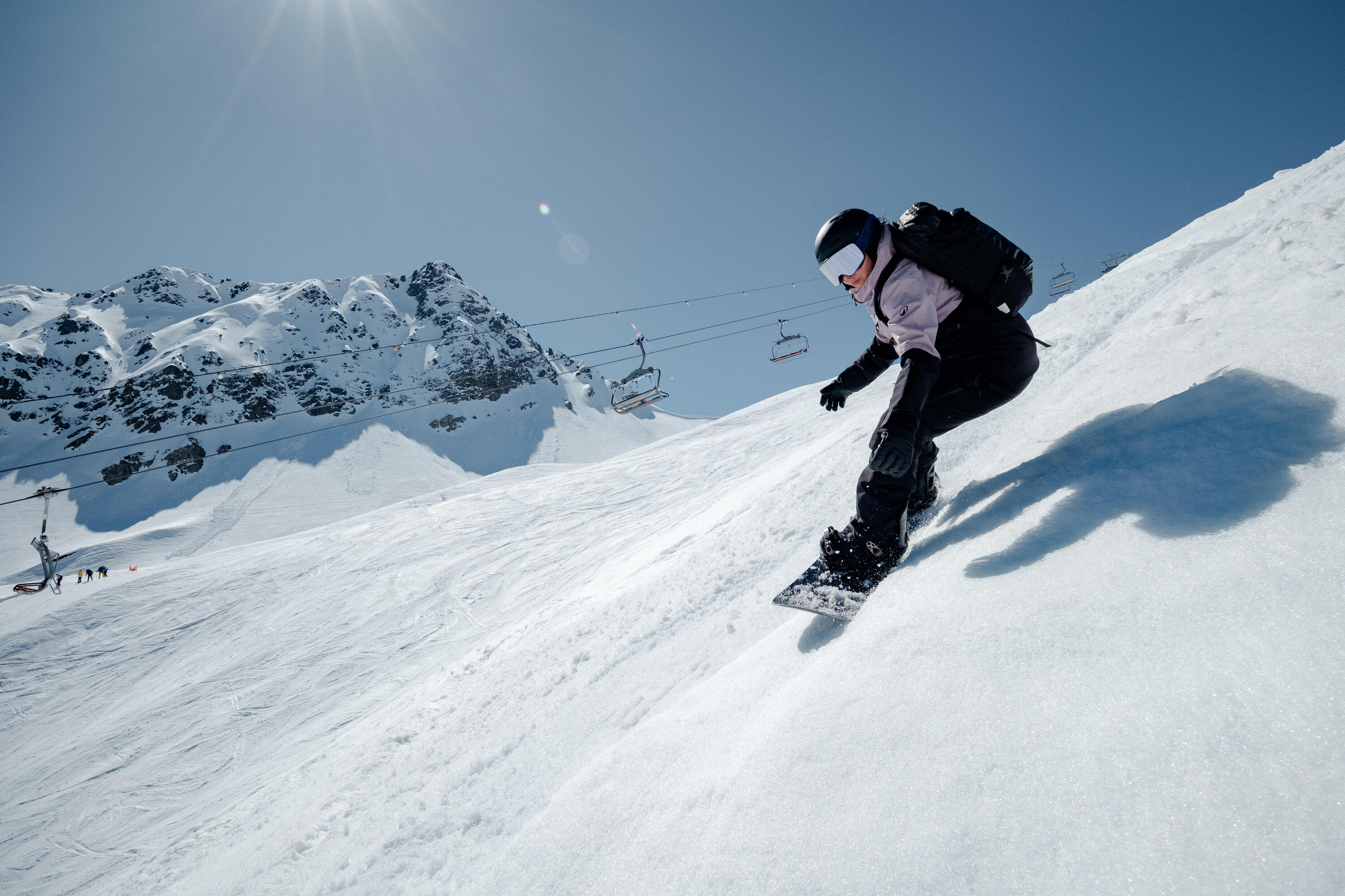 Manteau de ski et planche à neige chaud et respirant femme, 500 AM 19/30